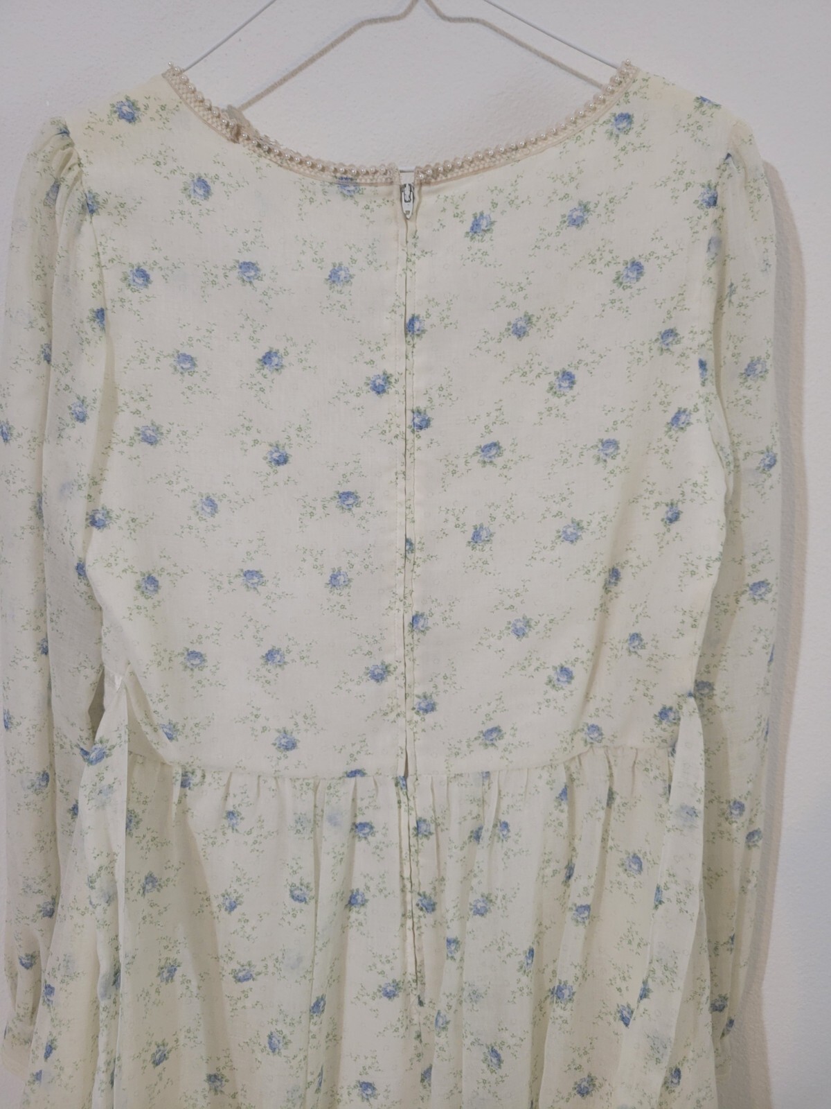 Vintage Floral Midi Fit & Flare Prairie Cottage Dress Full Circle Skirt Sz. 7/8