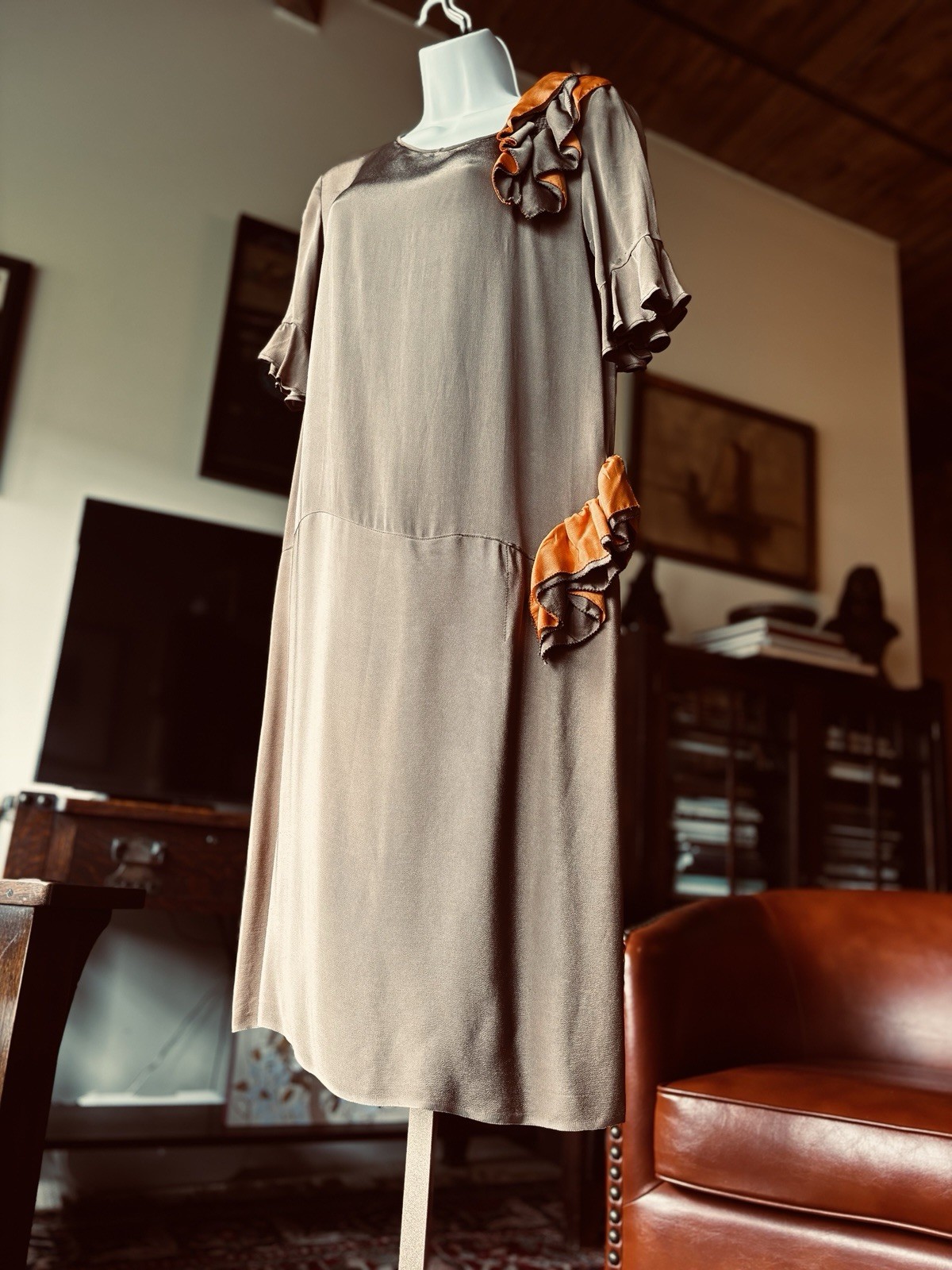 Antique Late 1920’s Early 1930s Vintage Drop Waist Dr
