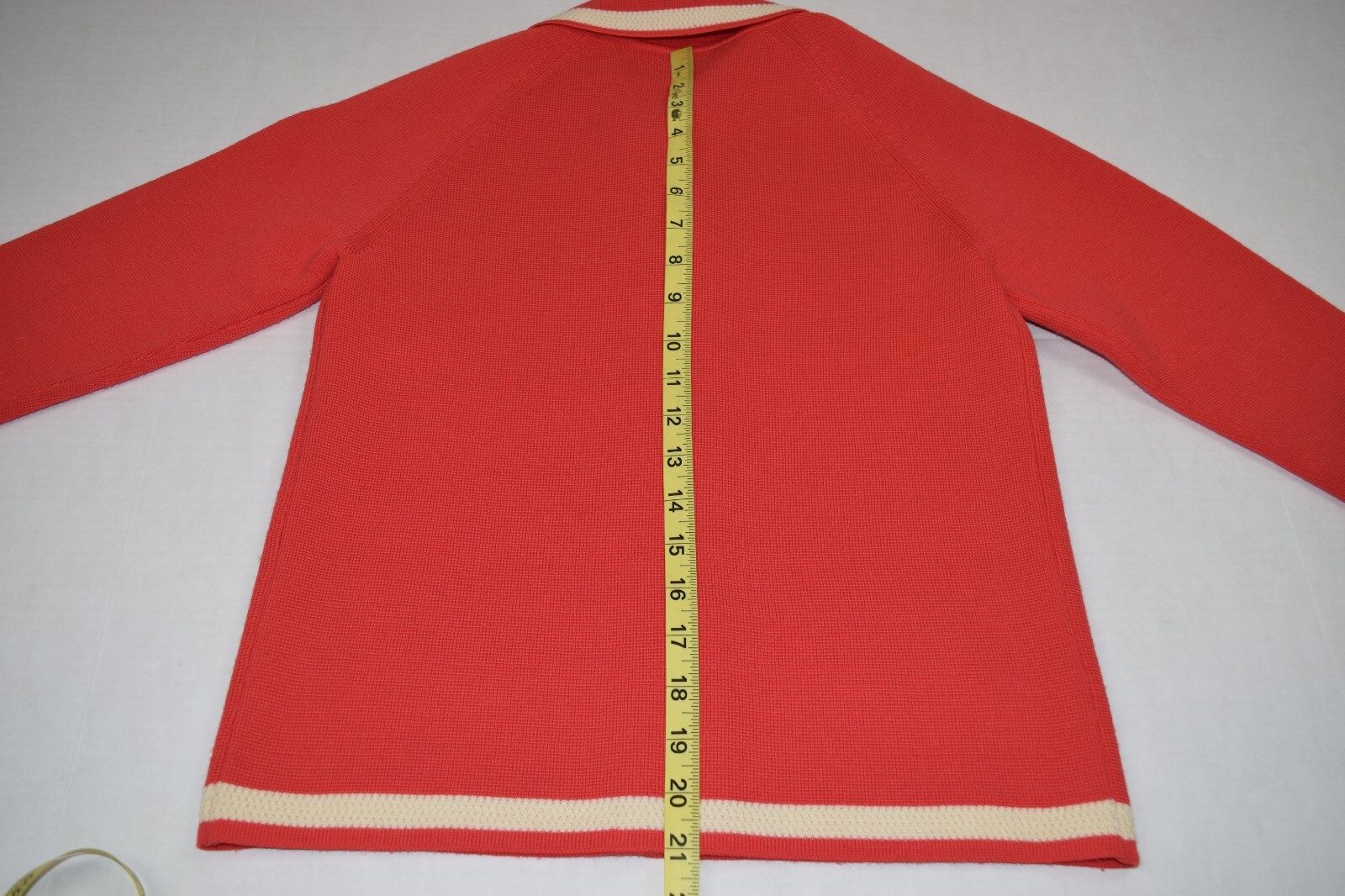 Vintage Sweater Top Skirt Set S/M 50s Tai Tung Orange Pink Lambs Wool 3 Piece
