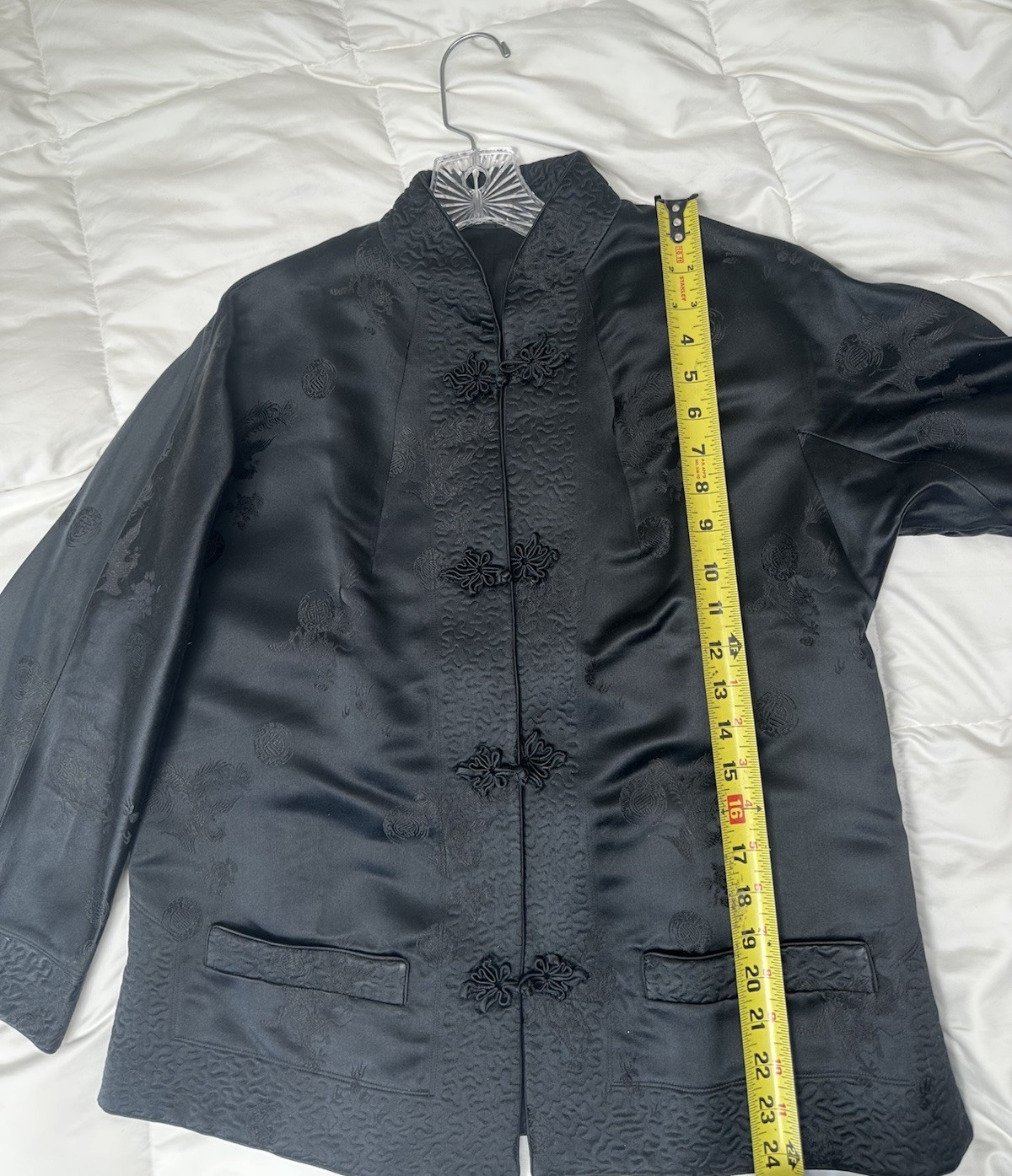 True Vintage 1960s Hong Kong Co Silk Blend Brocade Mandarin Jacket 38⁠