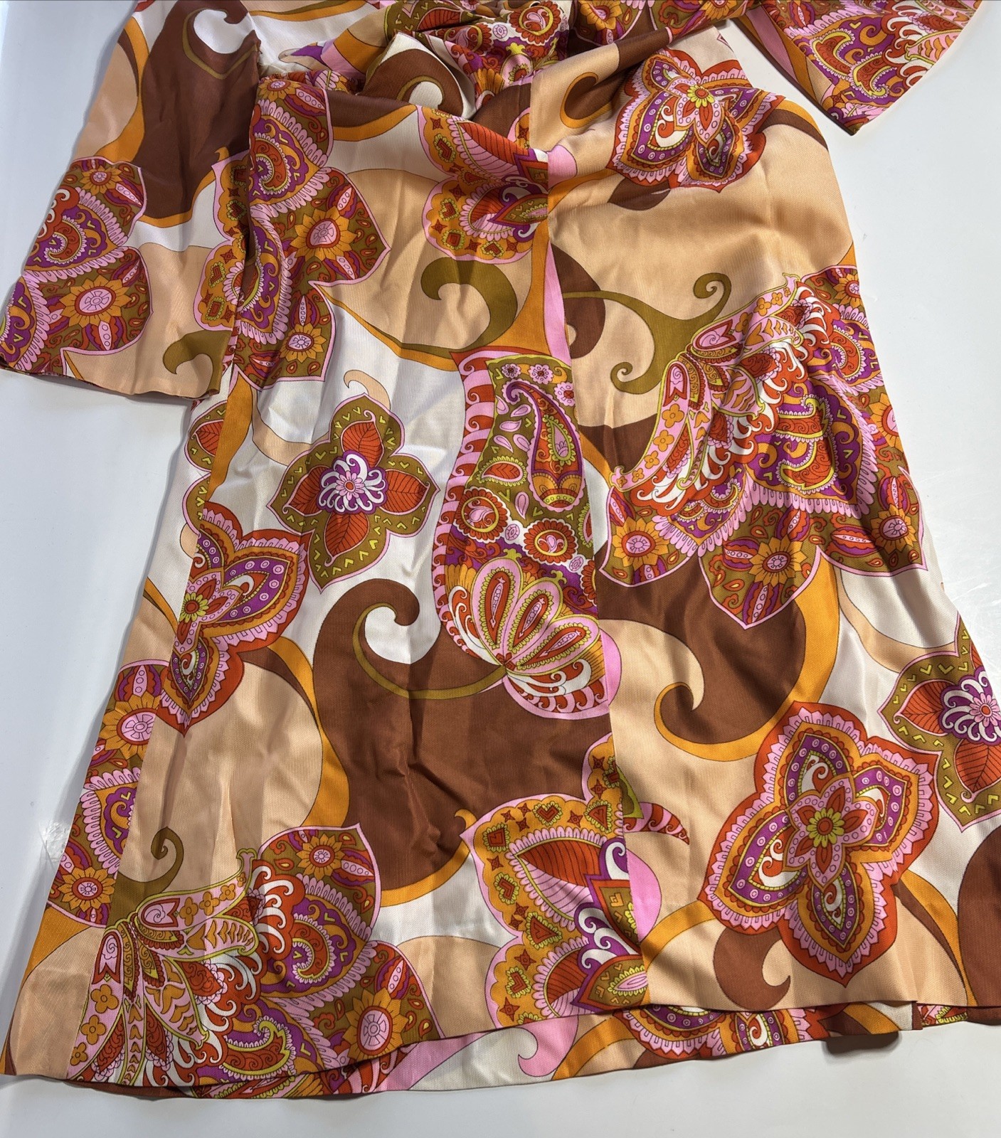 Vintage Tori Richard Honolulu Tropical Floral Psy Retro 60s/70’s Maxi Dress