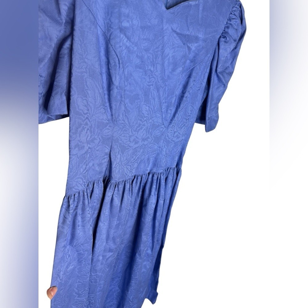 Vintage 80s Elegant Blue Dress by Expo