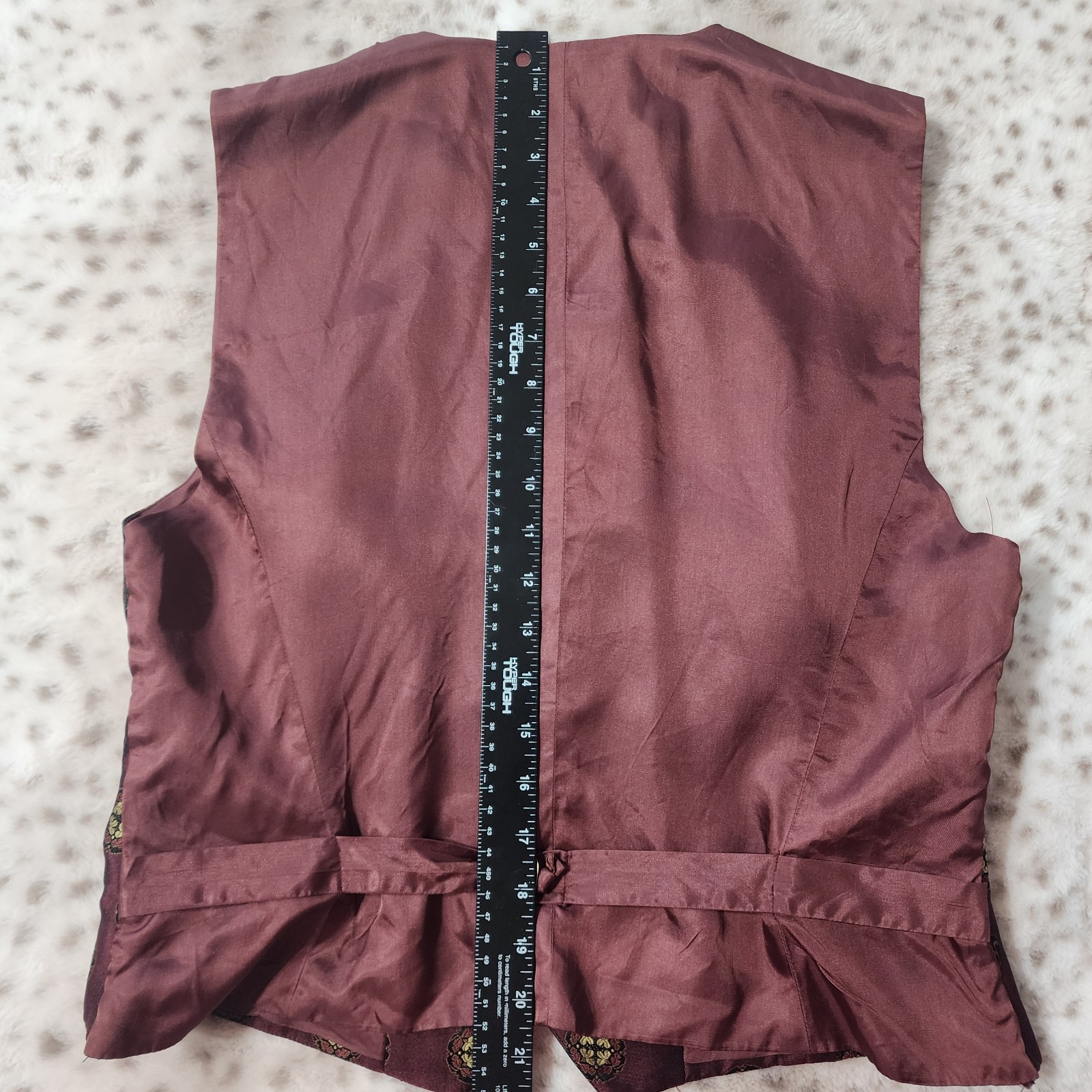 Vintage 90s Rena Rowan For Saville Brocade Vest Size 14