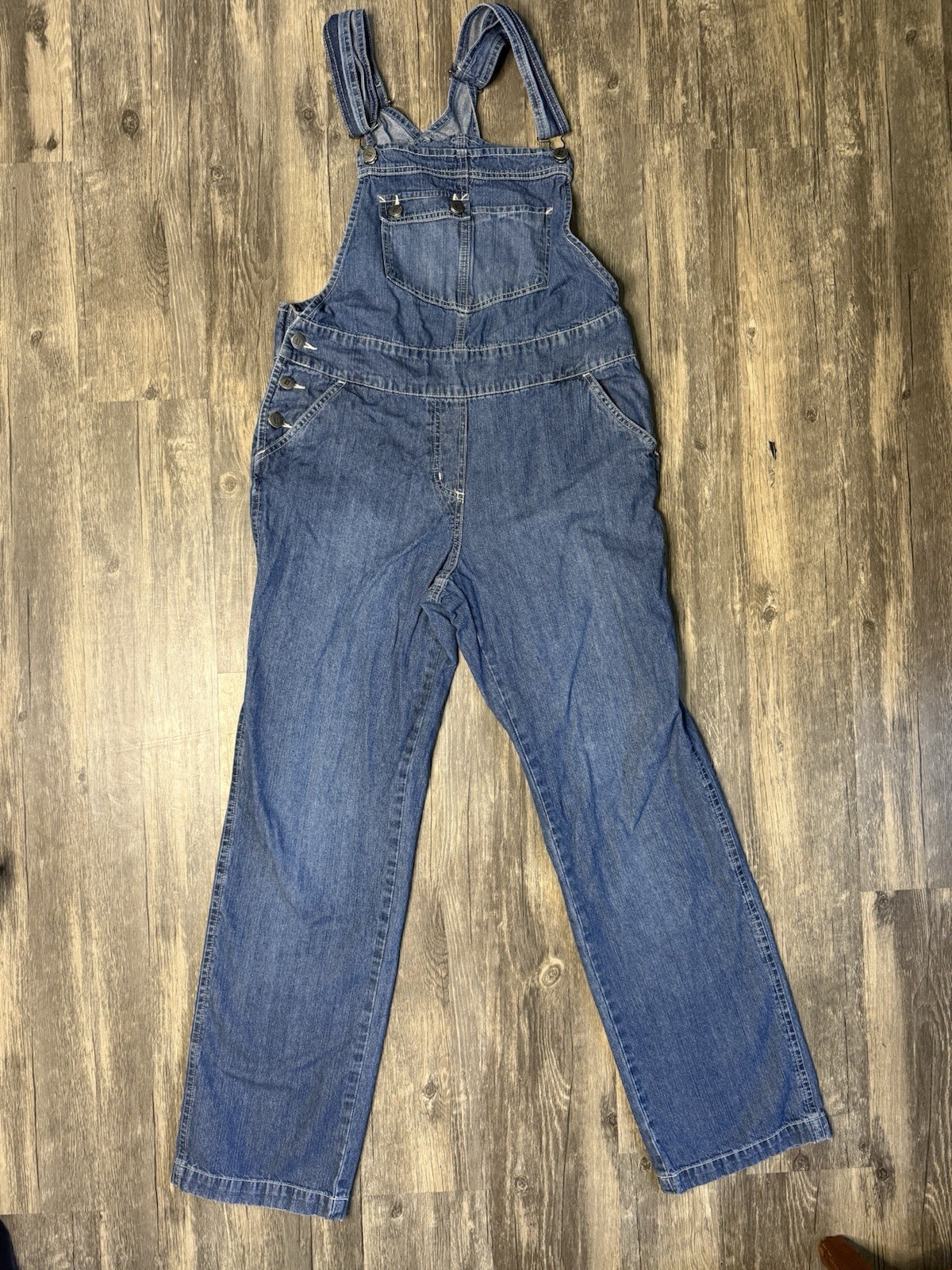 New York And Company Overalls Y2K Retro Wide Leg Sz 8 Millennial Throwback Comfy