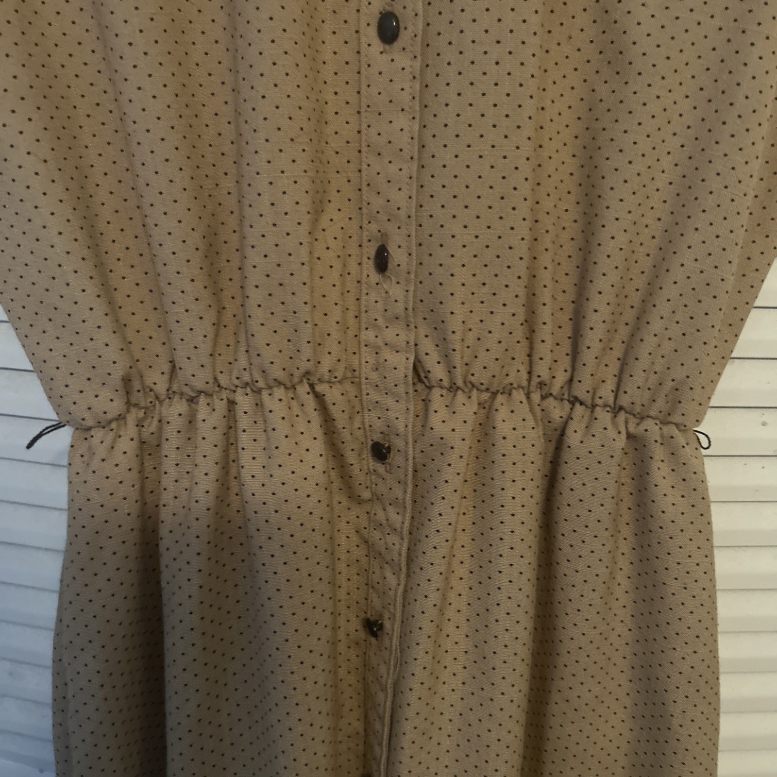 Vintage 1950-1970s Polka For Shift Dress By Malouf Of Dallas Pin Up Size 12