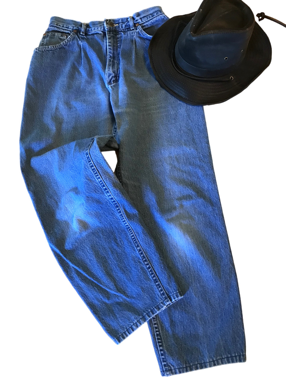 Pleated High-Waisted Jeans, Riders by Lee Vintage 80s Union Label Size 13
