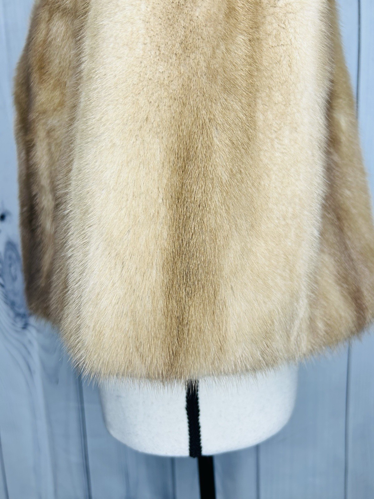 Vintage Mink Fur Cropped Cape Coat Jacket Honey Brown Style Rich’s Fur Salon