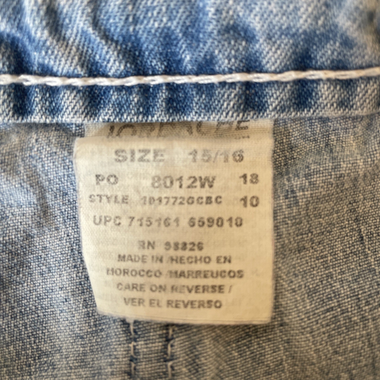 VTG Jordache Carpenter Jeans 1970’s Size 15/16 Light Wash Wide Leg