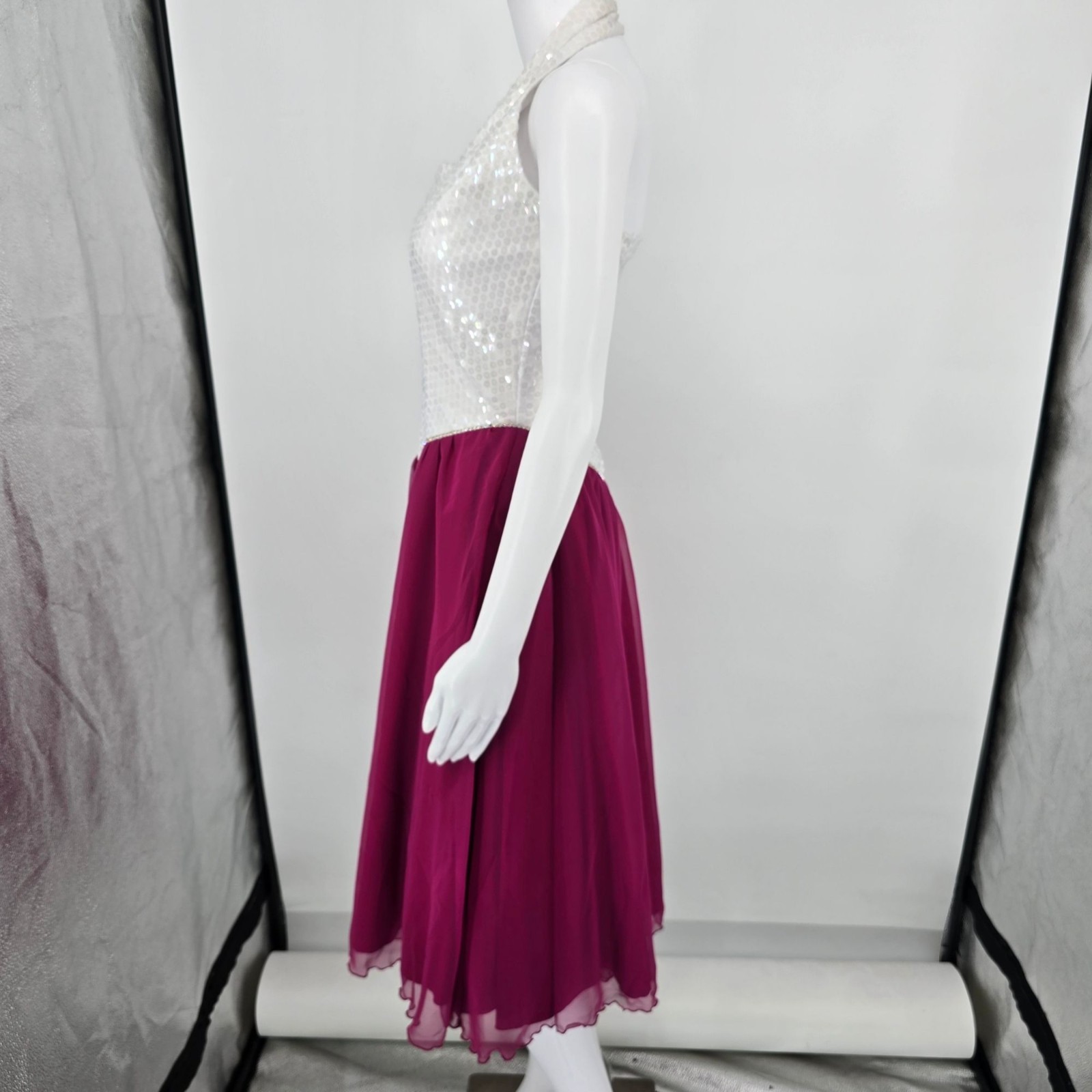 Vintage 1980s Rivar’s Sequined Halter Performance/Party Dress (Junior’s Small)