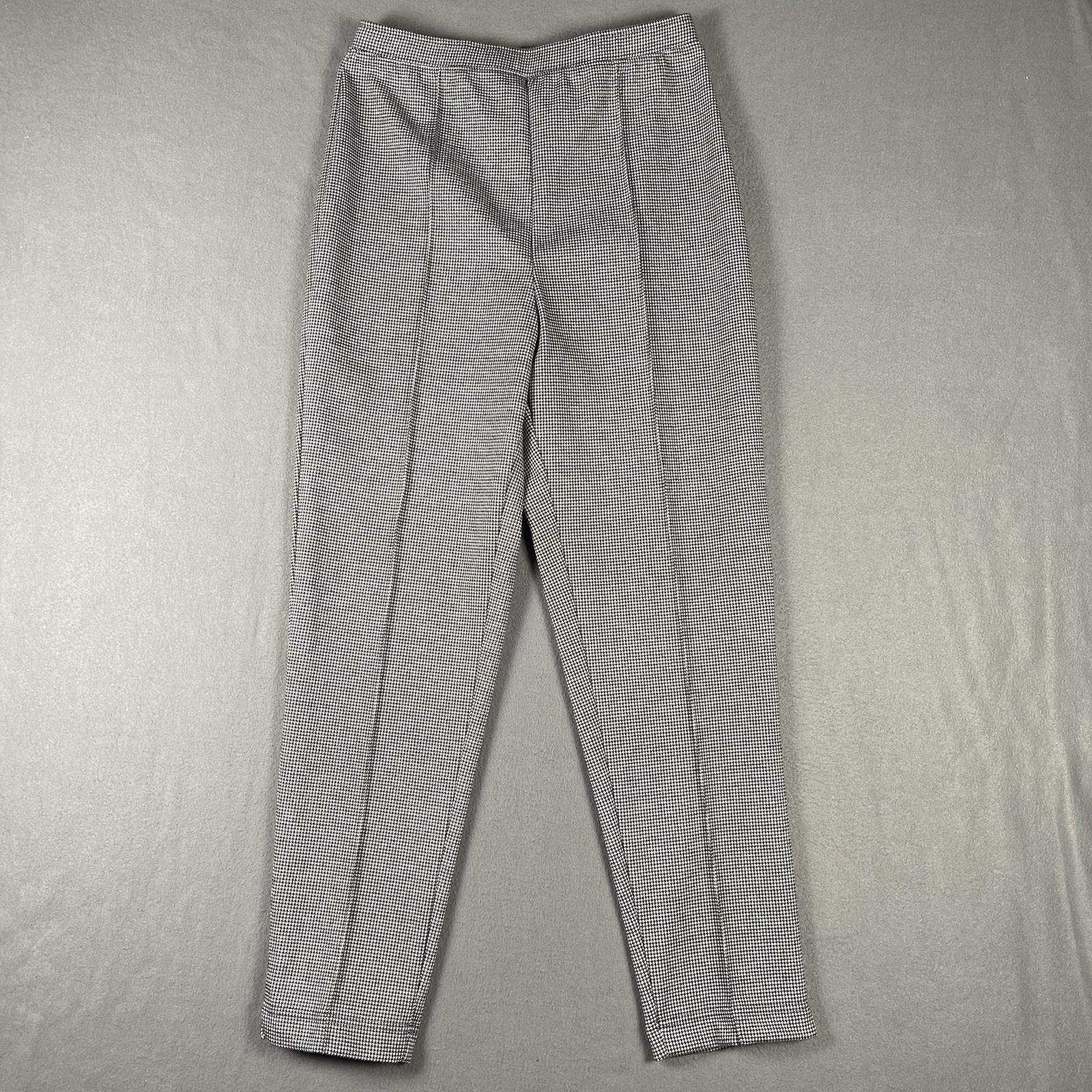 Vtg Sear Classic Elements Womens Pants Black Gray Check Medium USA Made NWT