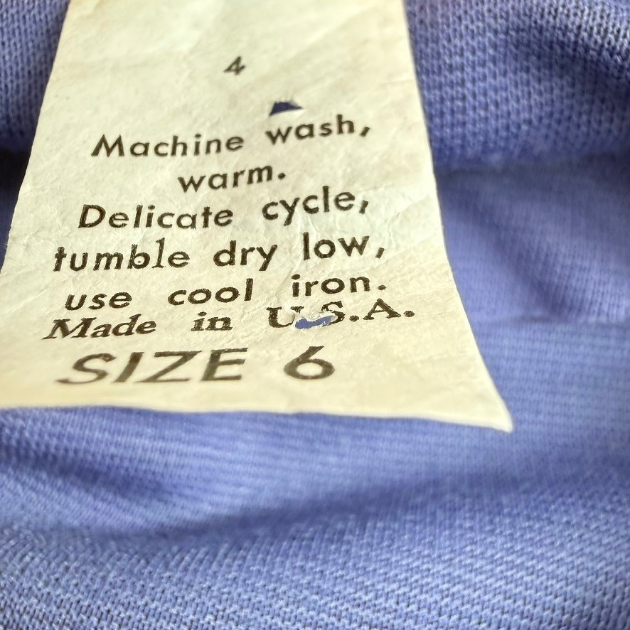 Vintage 60s Blue Peter Pan Collar Belted Secretary Dress 6 Union Label Twee Mod