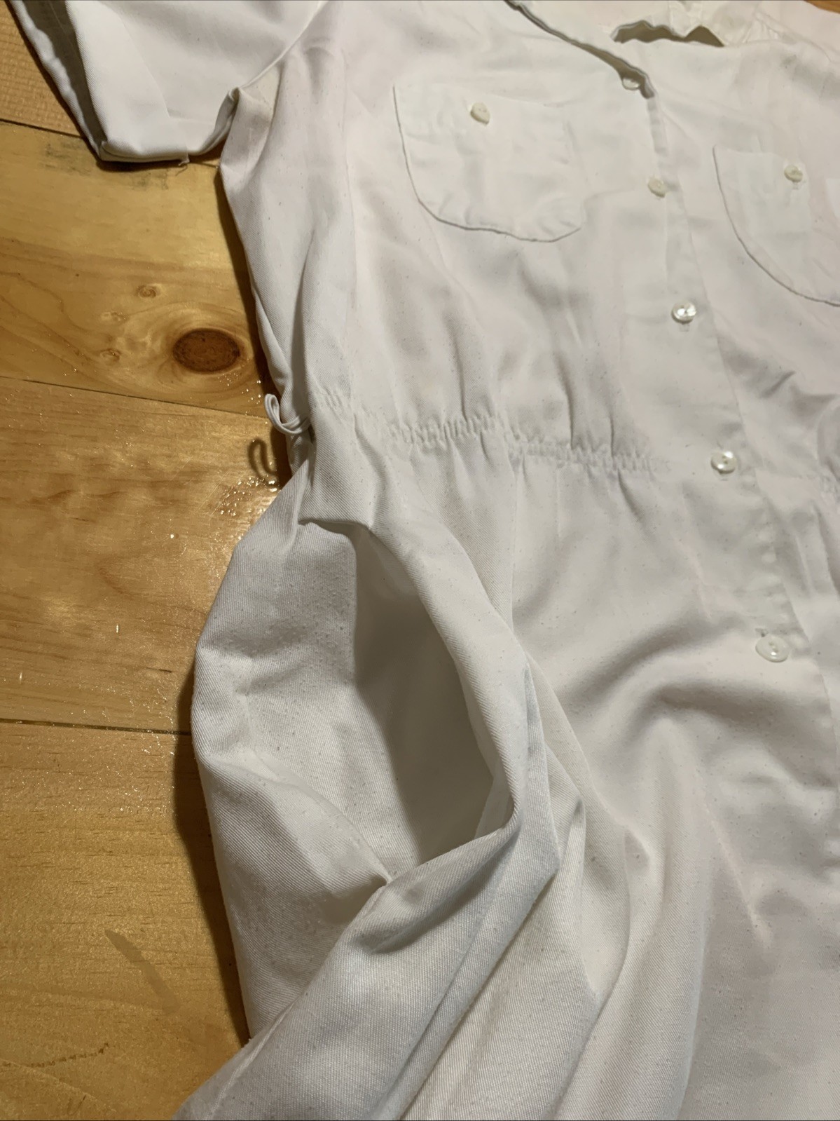 Women’s Vintage 1960s Nurse Shirt waisted White Swan Uniform Dress Halloween
