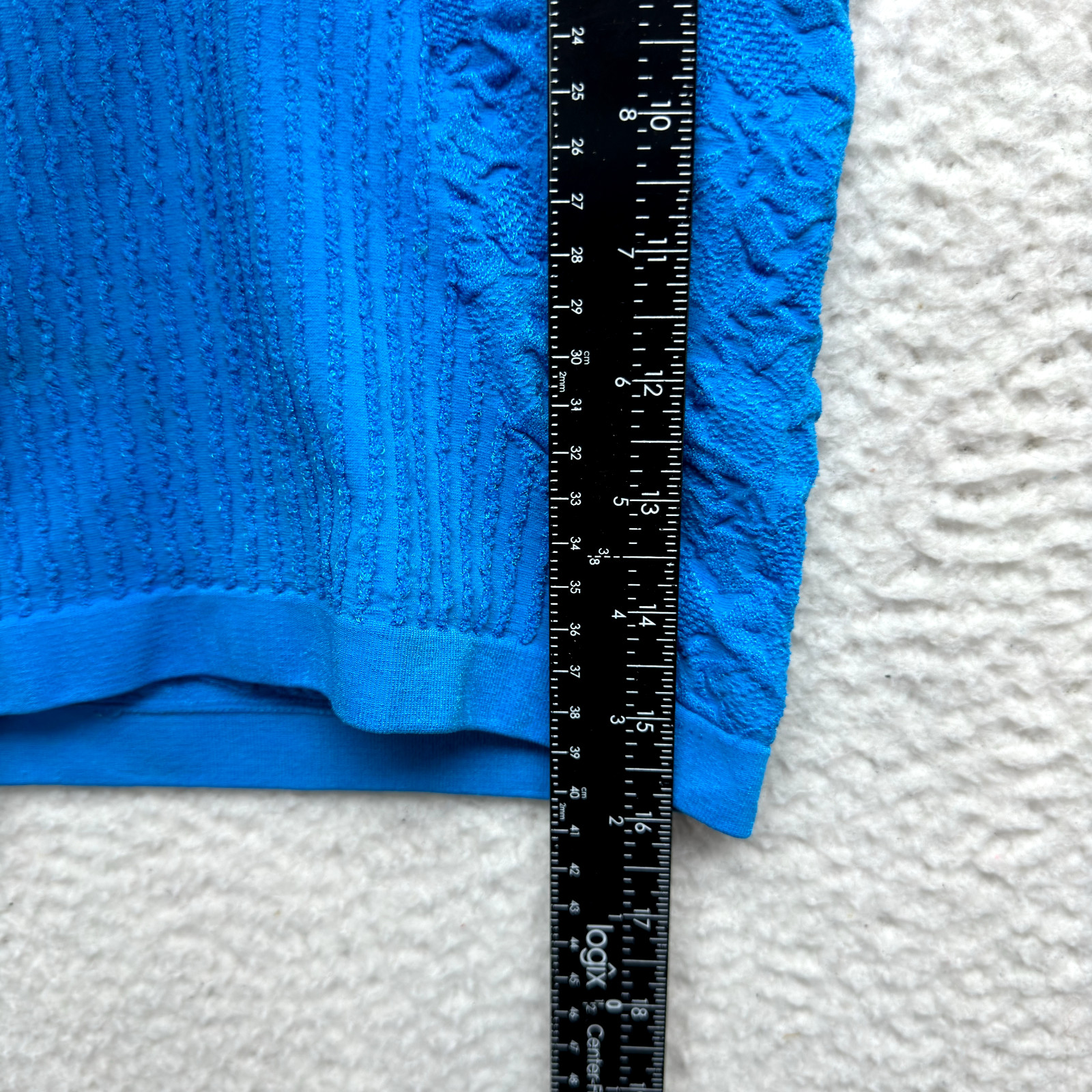 Y2K Vintage Strapless Tube Top Small Medium Blue Stretch Padded McBling Rave