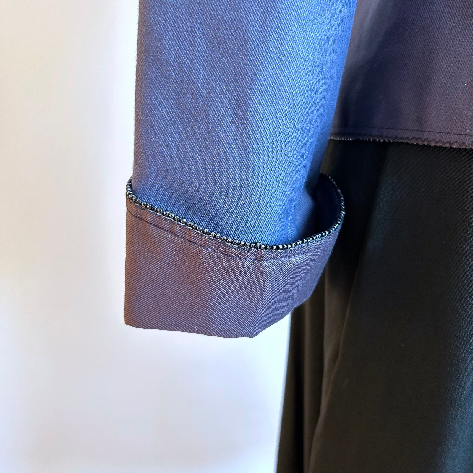 1950s Vintage Purple Twill Studded Trim Tailored Jacket Maisel Era sz S 6 8 50s