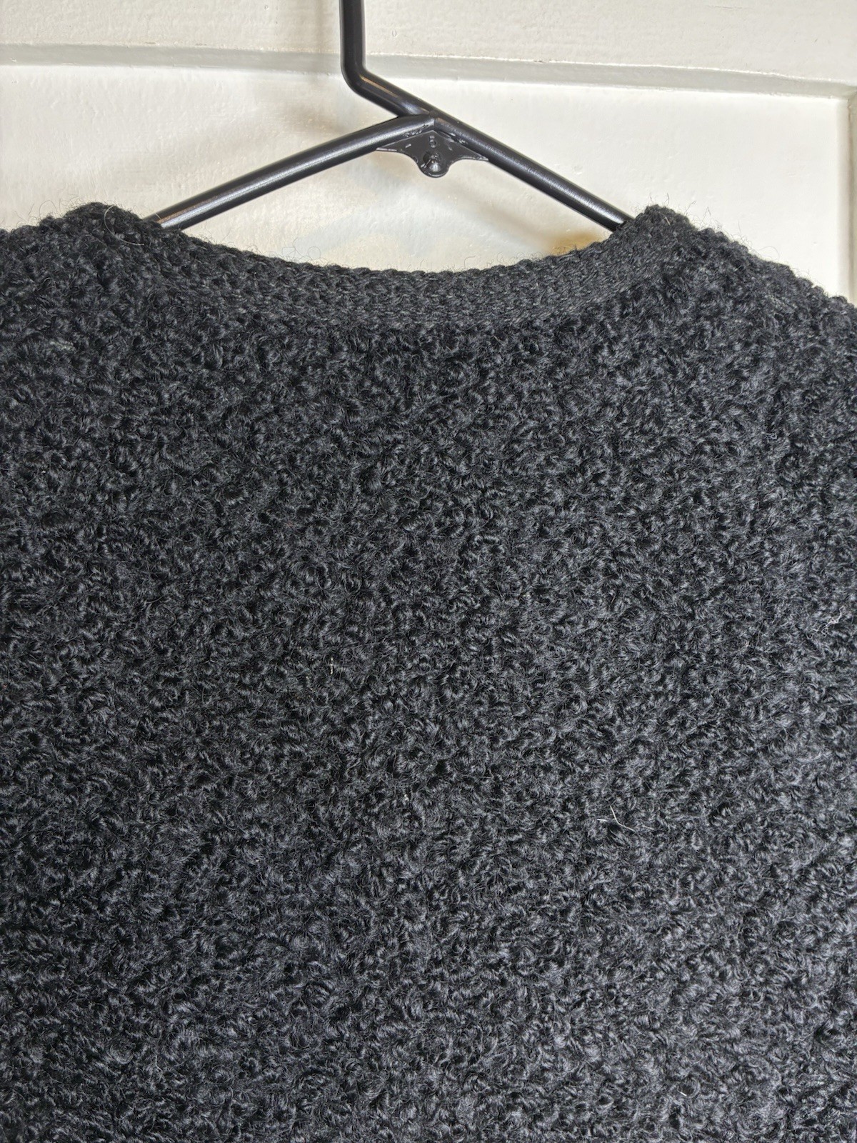 Vintage 1950’s Sandra Sage Black Boucle Wool Cropped/Bolero Jacket USA Women’s M