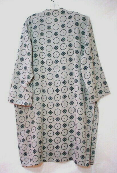EMPORIO ARMANI Bathrobe Womens Euro 42 M Gray & Black Wool Dressing Gown