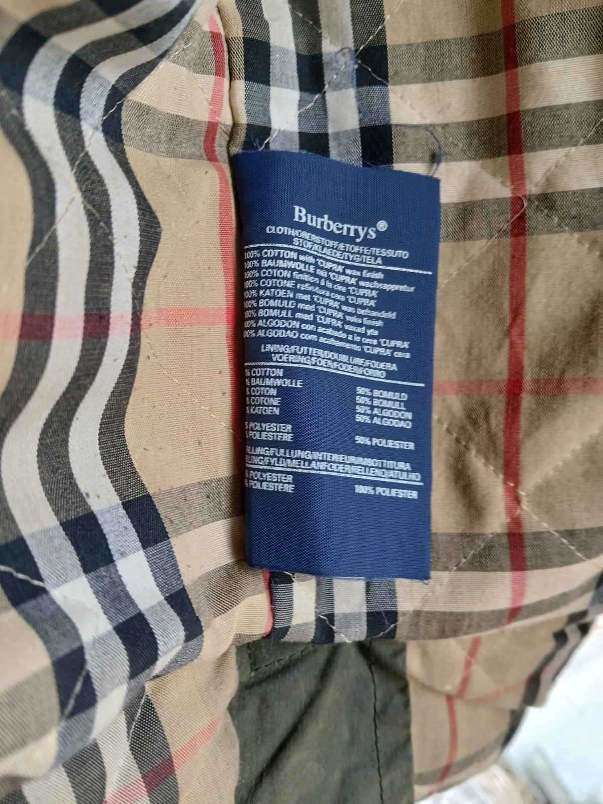 Vintage Burberrys Waxed Jacket Very Distressed, Lining Good Sz XS