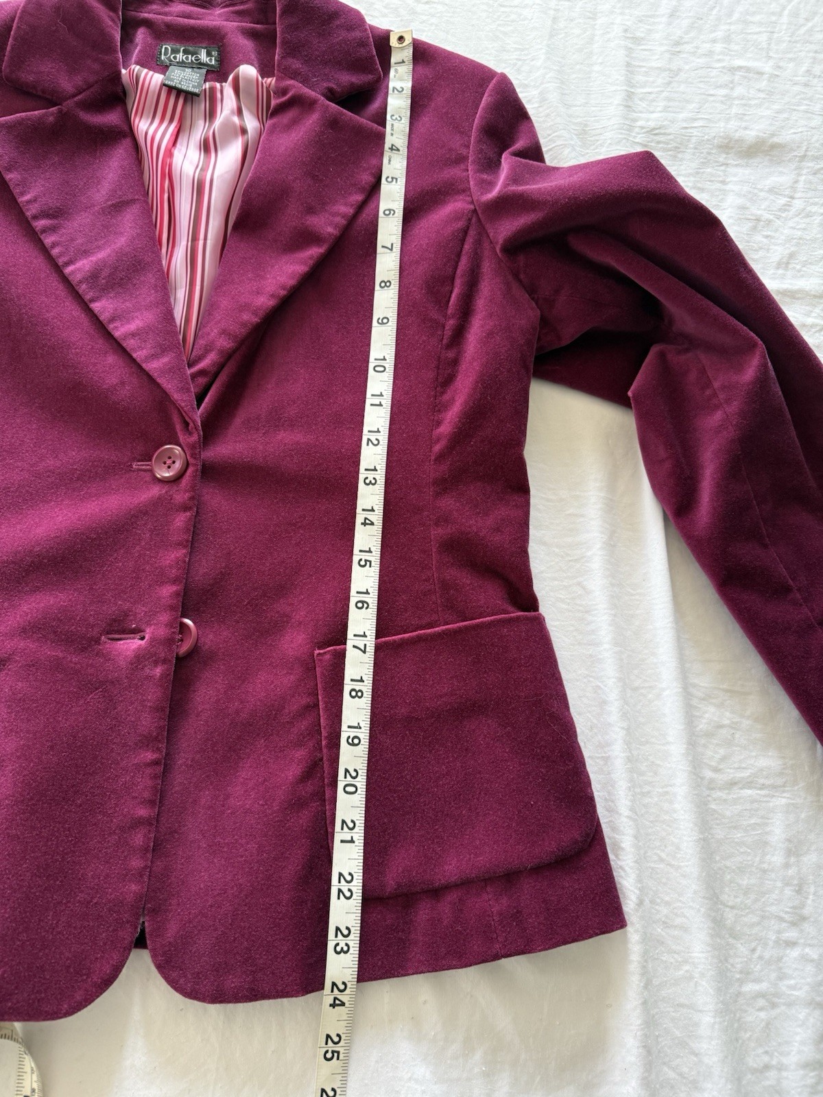 Rafaela Vintage Y2K Magenta Velour Blazer 10 Velvet pink Barbie preppy normcore