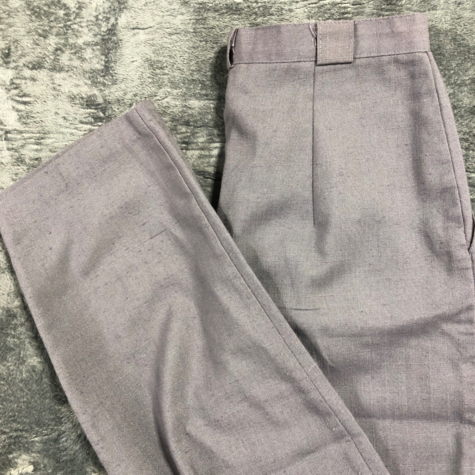 Norton McNaughton Trousers Women 12 Purple Vintage Pleated High Rise Tapered USA