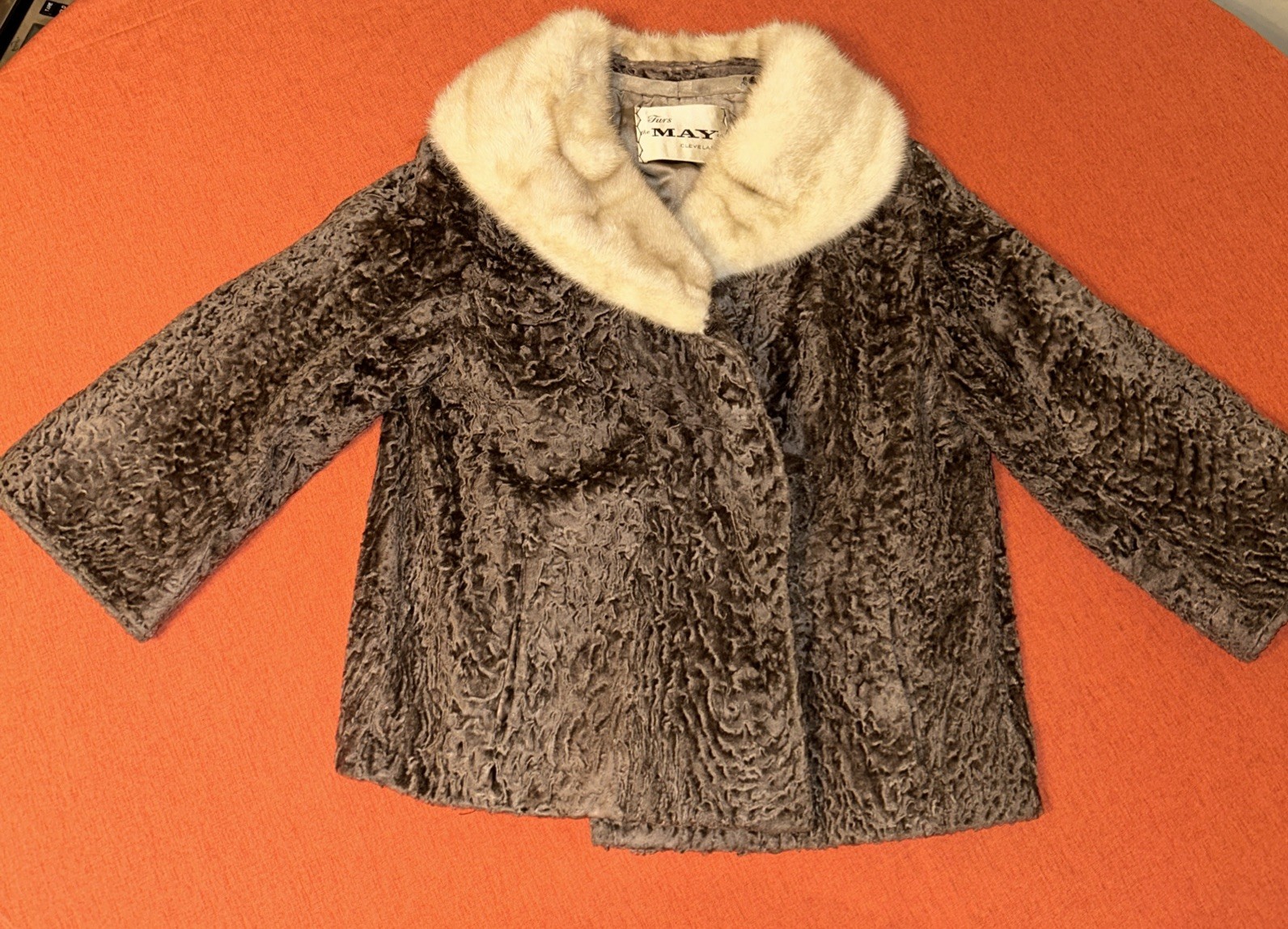 Vintage 60s/70s Karakul Persian Lamb Mink Fur Coat Women’s Small Classy S READ