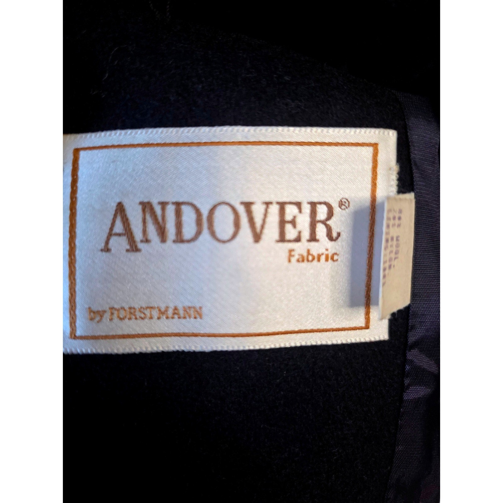 VTG JoFeld Andover Navy Wool Double Breasted Pea Coat Gold Crest Button L/XL?