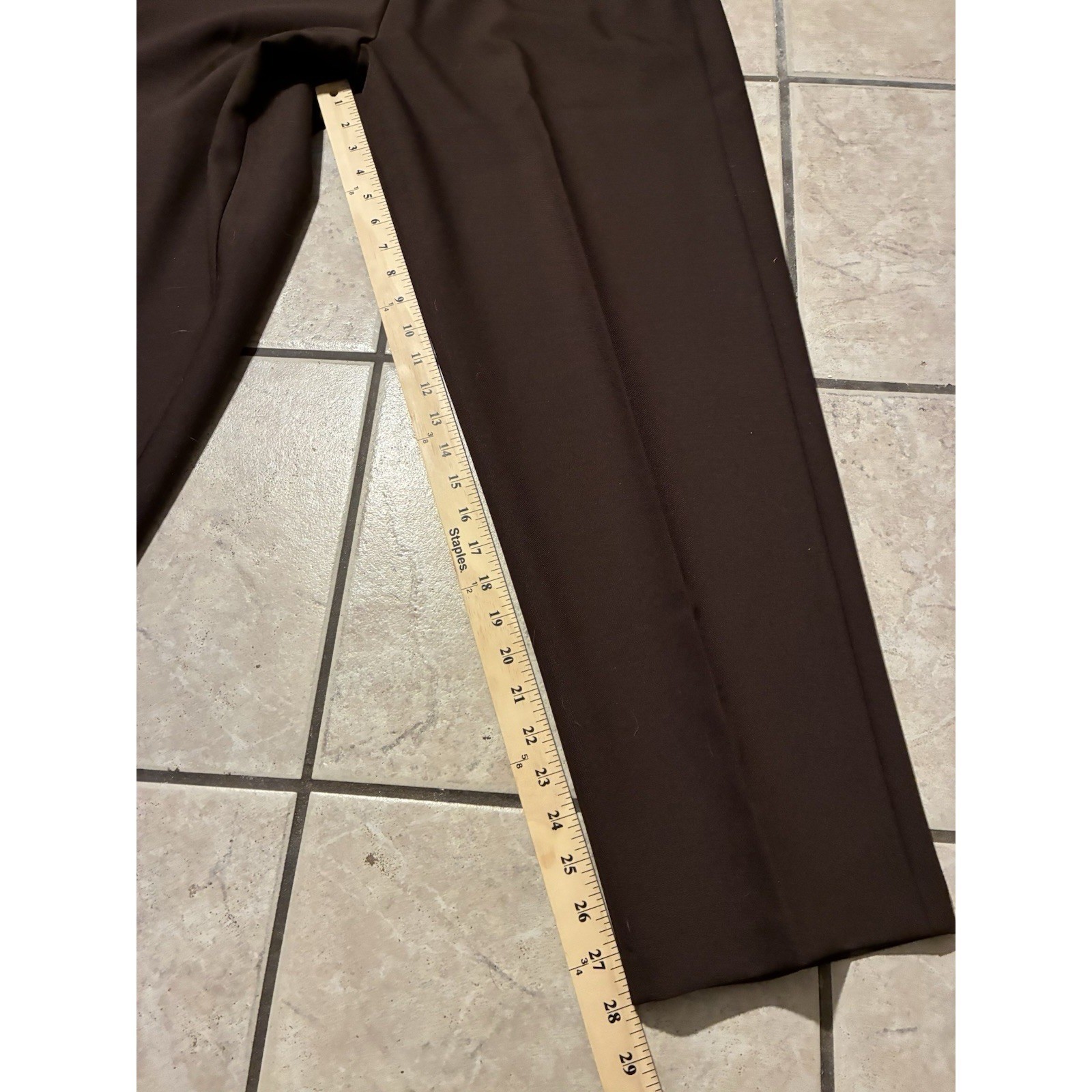 Vintage Levis Bend Over Pants Women Size 34×28 Brown Slacks Trousers Pleated 90s