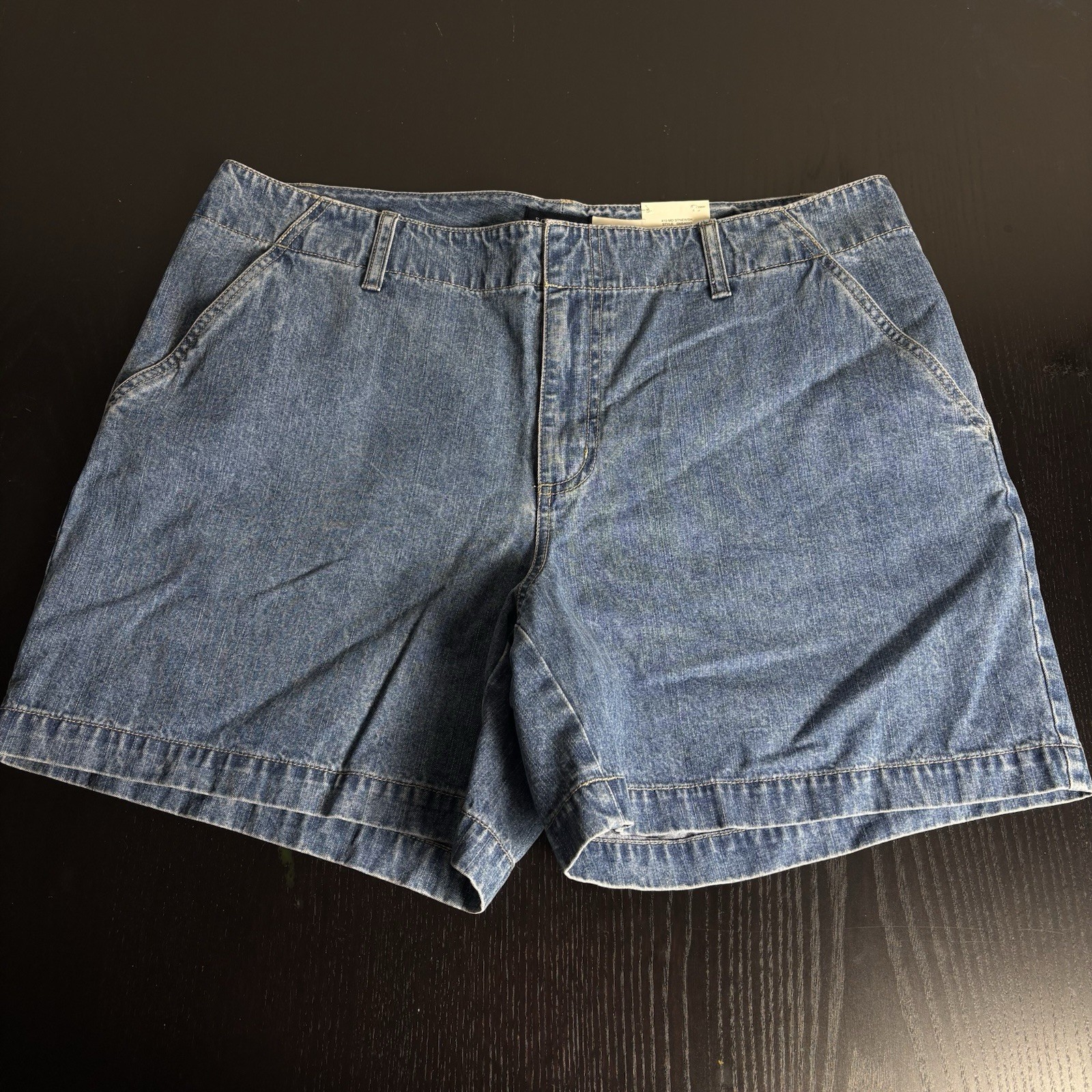 Vintage Y2K SONOMA Womens Plus Size 16W Blue Stonewash Denim Jean Shorts NWT