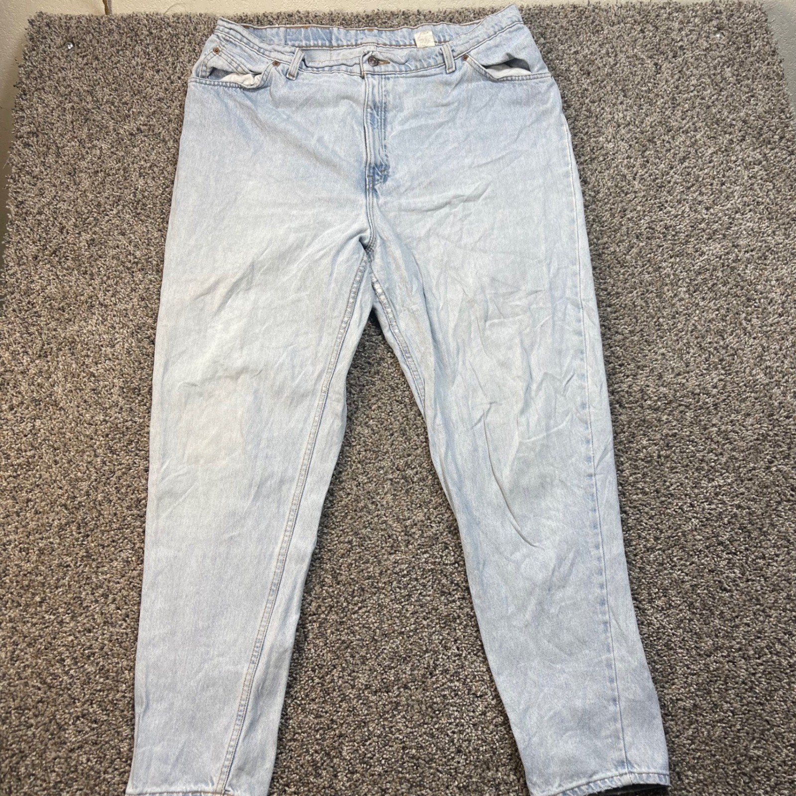 Vintage Levis 9922 Orange Tab Womens 36×30 USA Made Light Wash Tapered Mom Jeans