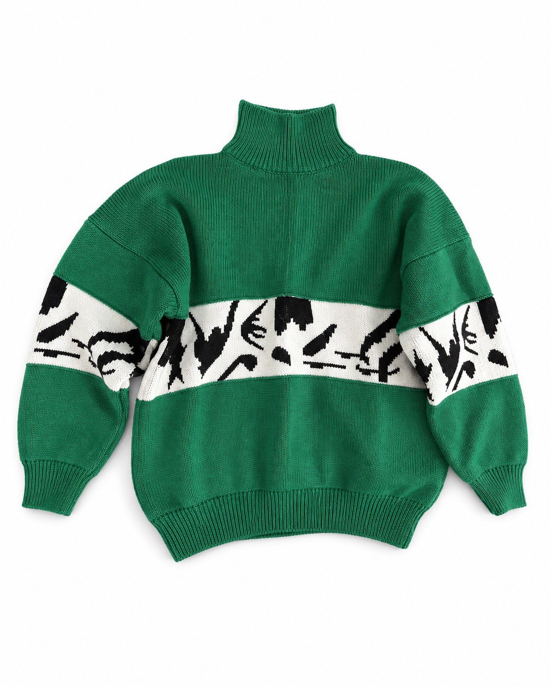 Vintage 1980’s LizWear Tight Knit Turtleneck Ski Sweater M Apres Ski Lodge