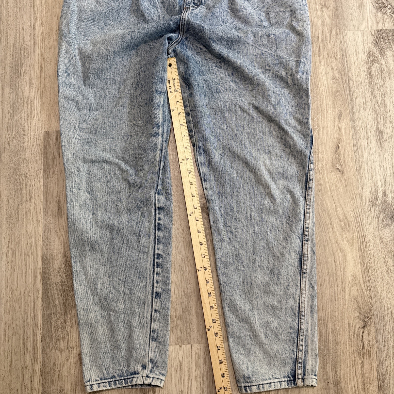 PS Gitano High Waist Pleated Tapered Mom Jeans Sz 18 Long Acid Wash 80s Vintage