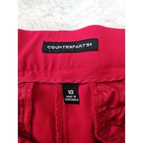Vintage Style Counterparts Vibrant Red Straight Leg Pants – Size 10