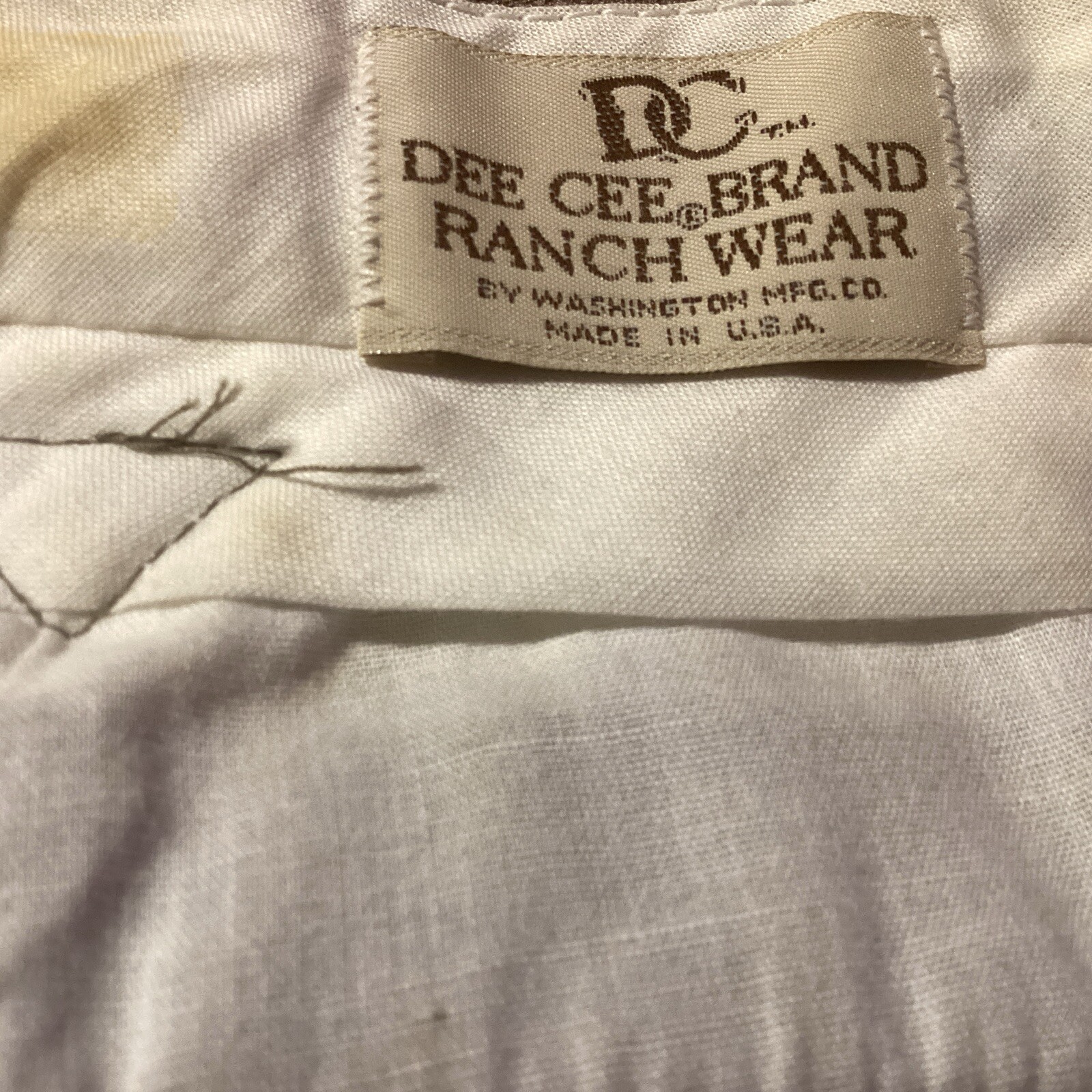 Vtg DC Dee Cee Brand Western Wear Pants Brown Striped 42×33 Pearl Snap