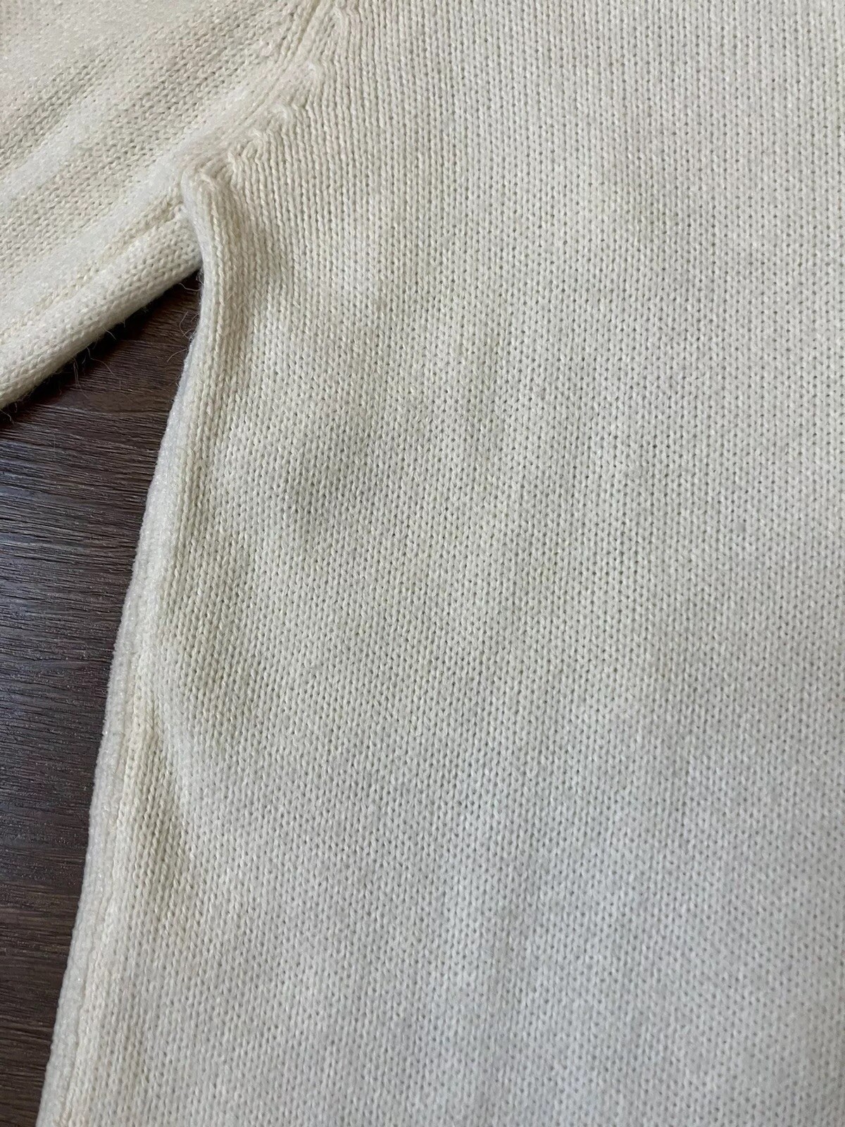 Vintage ’80s Koret Embellished Oversized Grandma Sweater Ivory Embroidery M/L