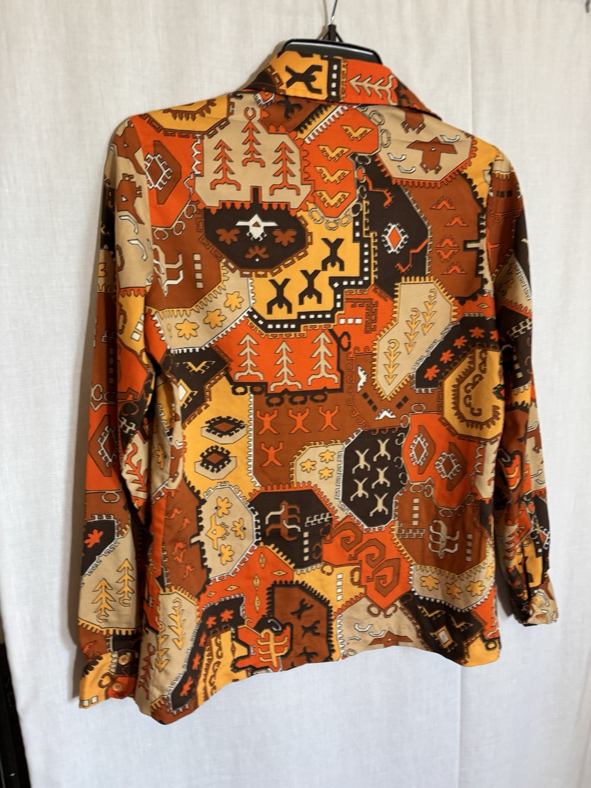 70s FASHIONED BY GREGORY MOD BLOUSE Festival Boho Disco Hippie Medium