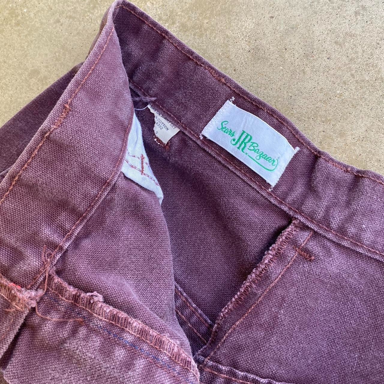 1970s Vintage Sears Jr Bazaar women’s slim purple pants 22×32