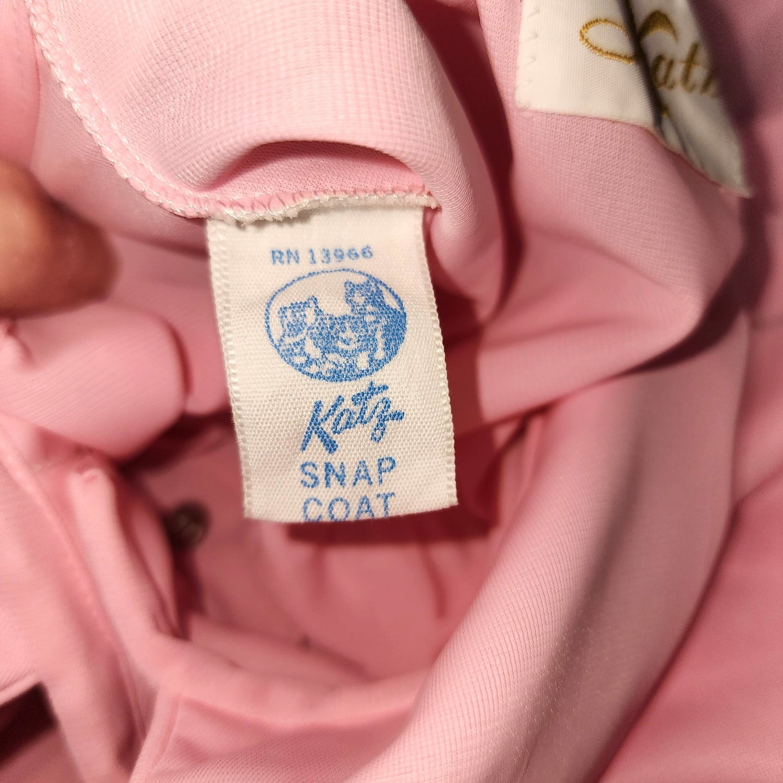 Vintage Women’s Katz Pink Embroidered Snap Front Robe House Coat Lrg Nylon PJ’s