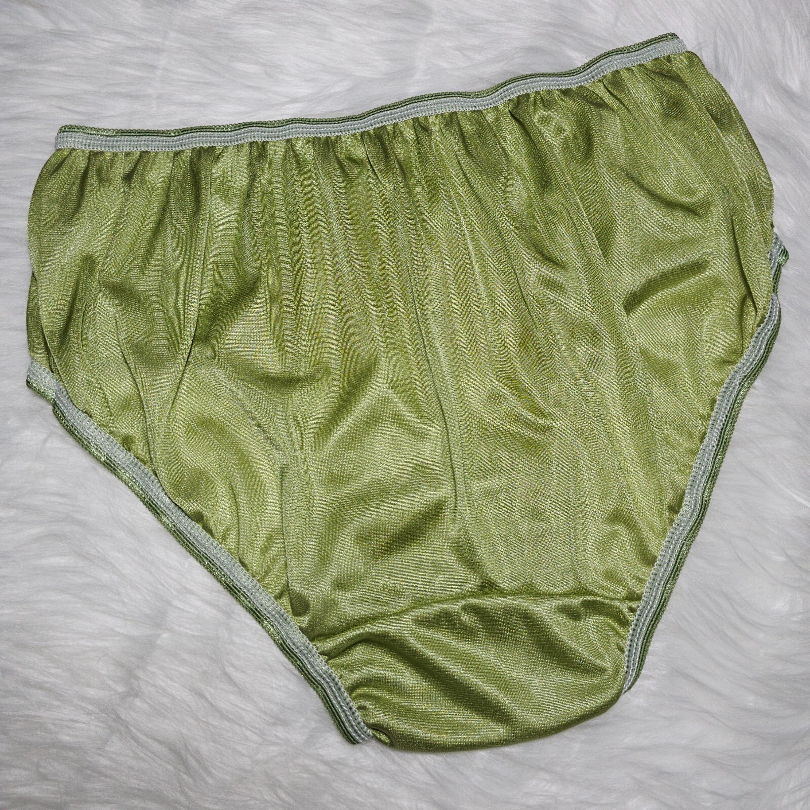 Lot of 6 Vintage Slippery Nylon Panties Sissy Sheer Briefs Size 7-8 Hip 38-42″