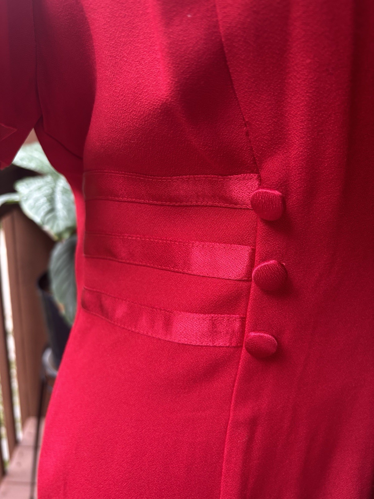 Vintage 80s John Roberts Red FittedSheath Dress | Holiday Maxi Size 6