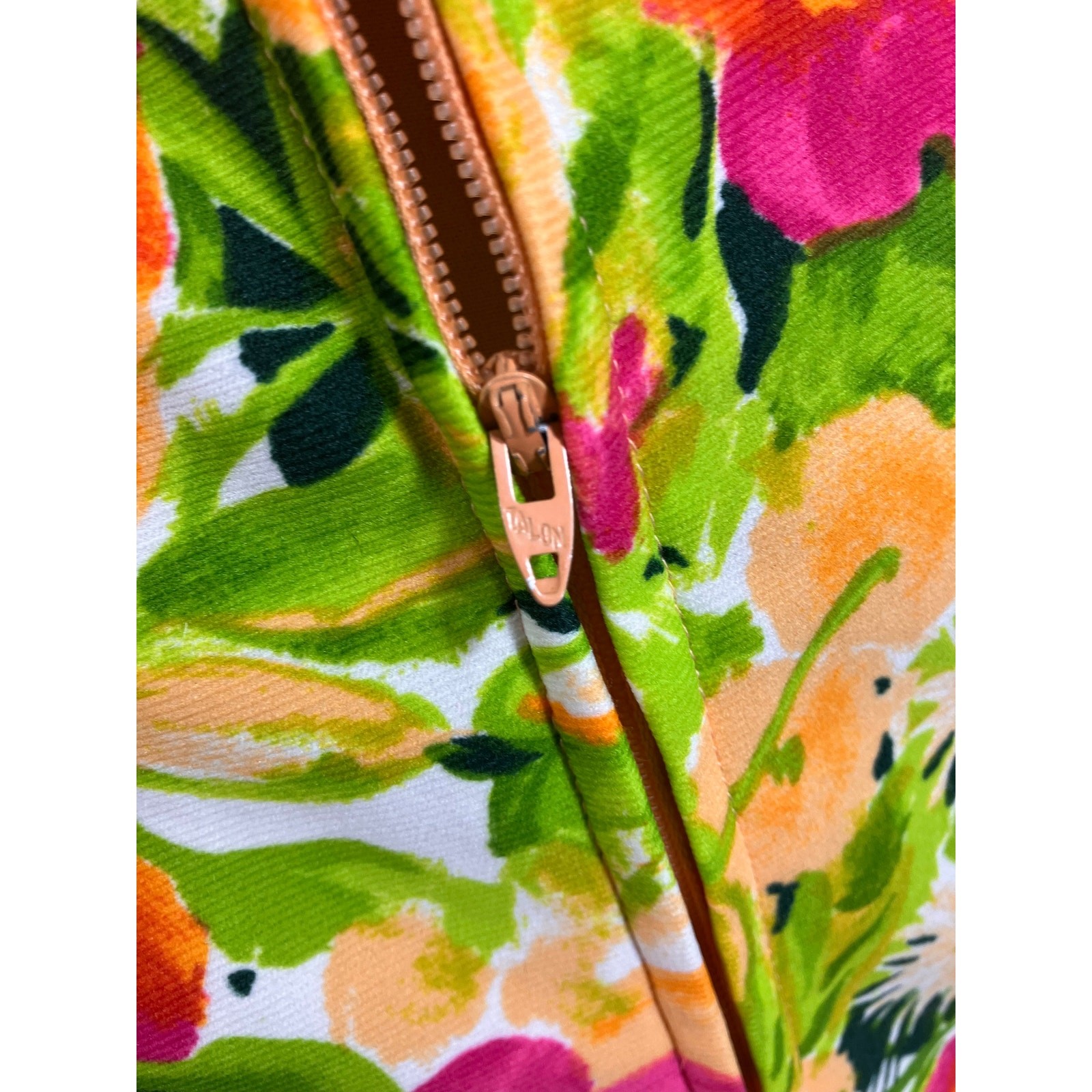 70s Hawaiian Floral Print Maxi Dress Multicolor Polyester 1-Inch Stand Up Collar
