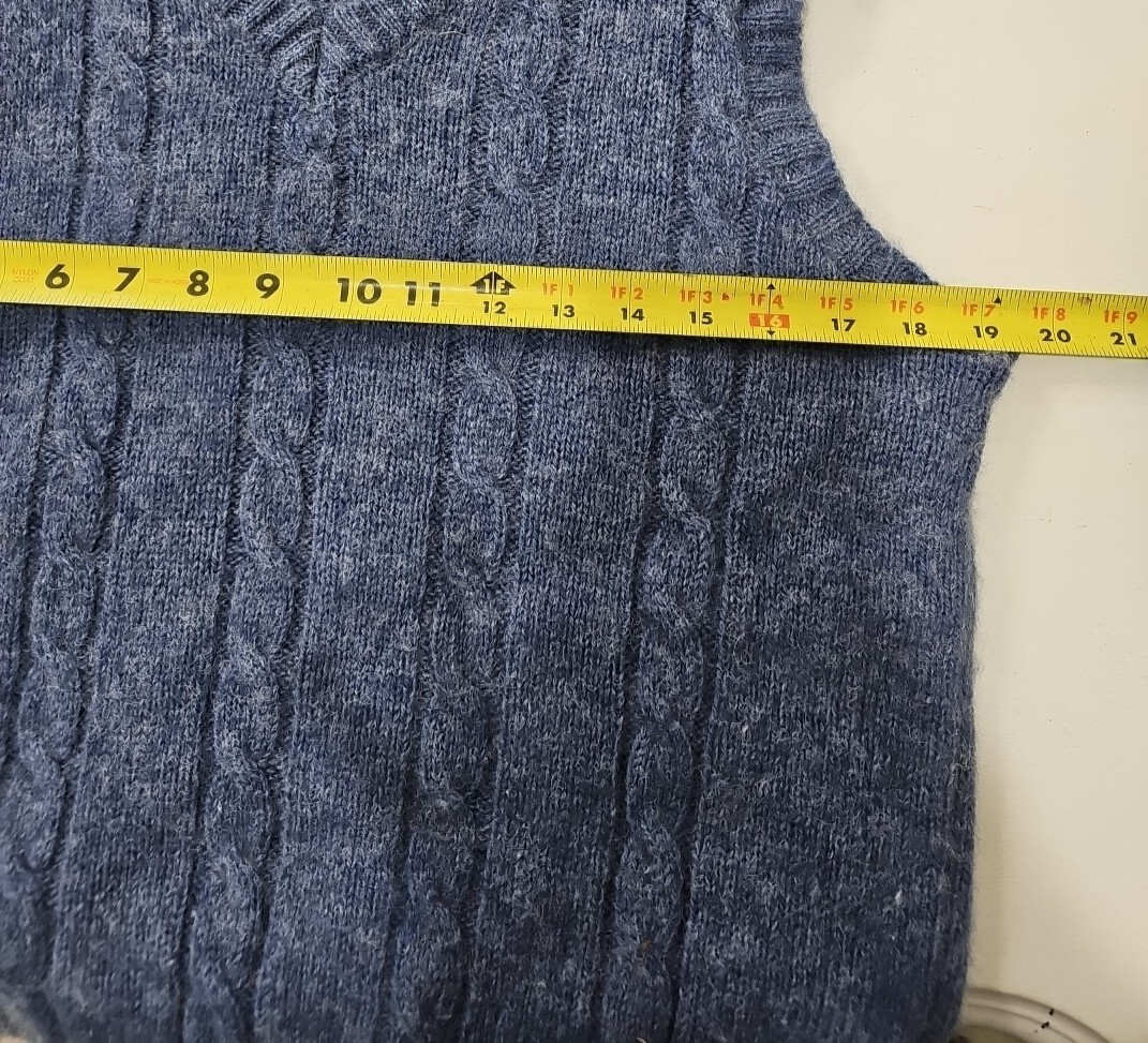Vintage Mcgregor Sweater Vest Men’s M blue wool blend v neck 70s