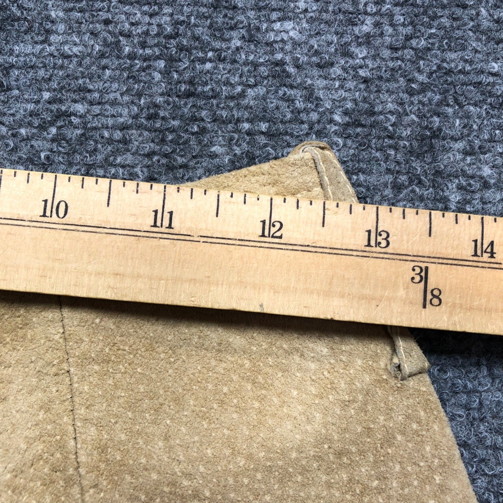 Vintage Tan Suede A-Line Skirt Talon Zip High Waist 70s Western Boho 27w