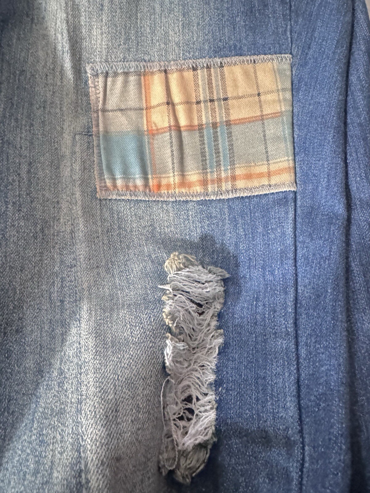 Vintage Zana Di Women’s Blue Jeans Size 18W Patchwork Denim 90’s Hippie BOHO