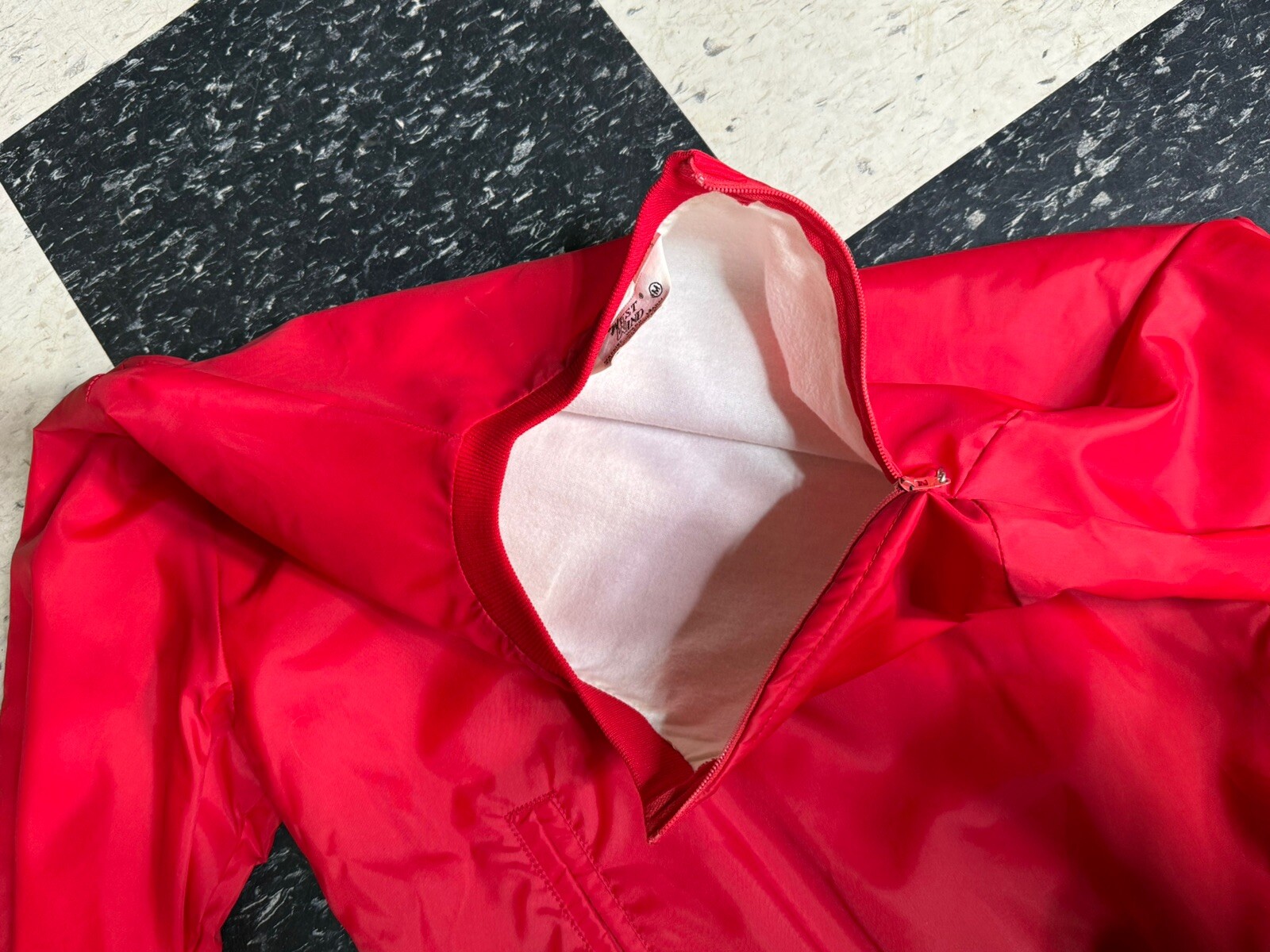 Vintage 60s Stephens College West Wind Satin Jacket Women’s Size M Bomber USA