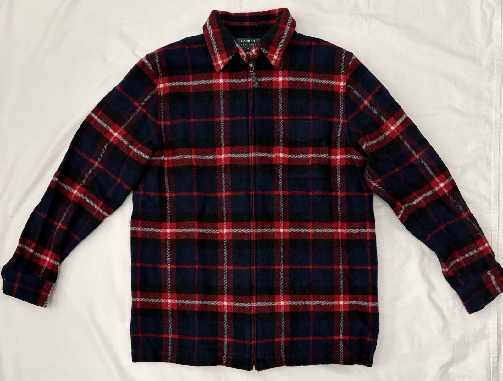 Vintage Lauren Ralph Lauren Wool Plaid Jacket Full Zip Women’s Medium
