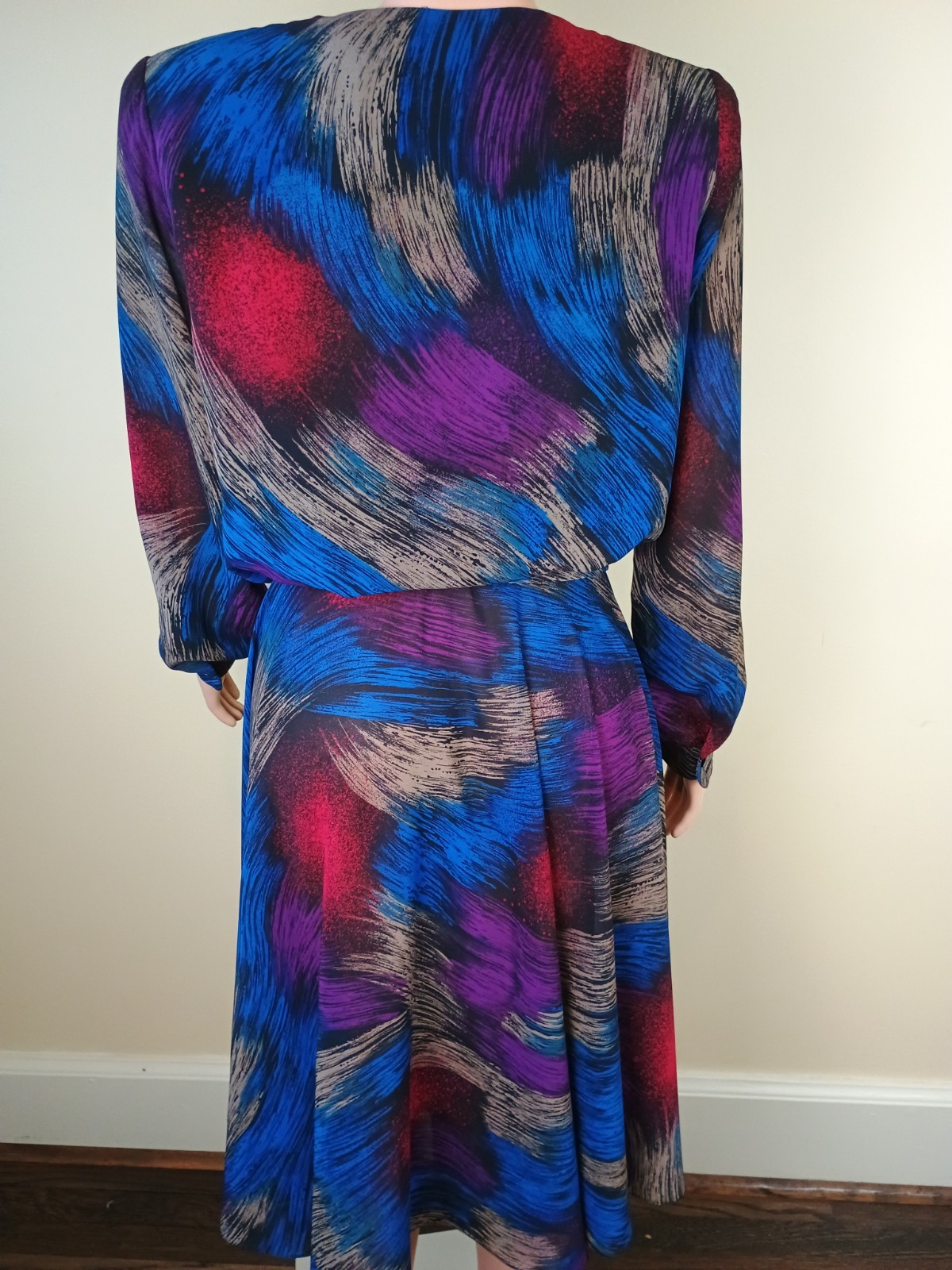 Vintage Jane Street Graphic Print Secretary Dress Granny Core Size 14