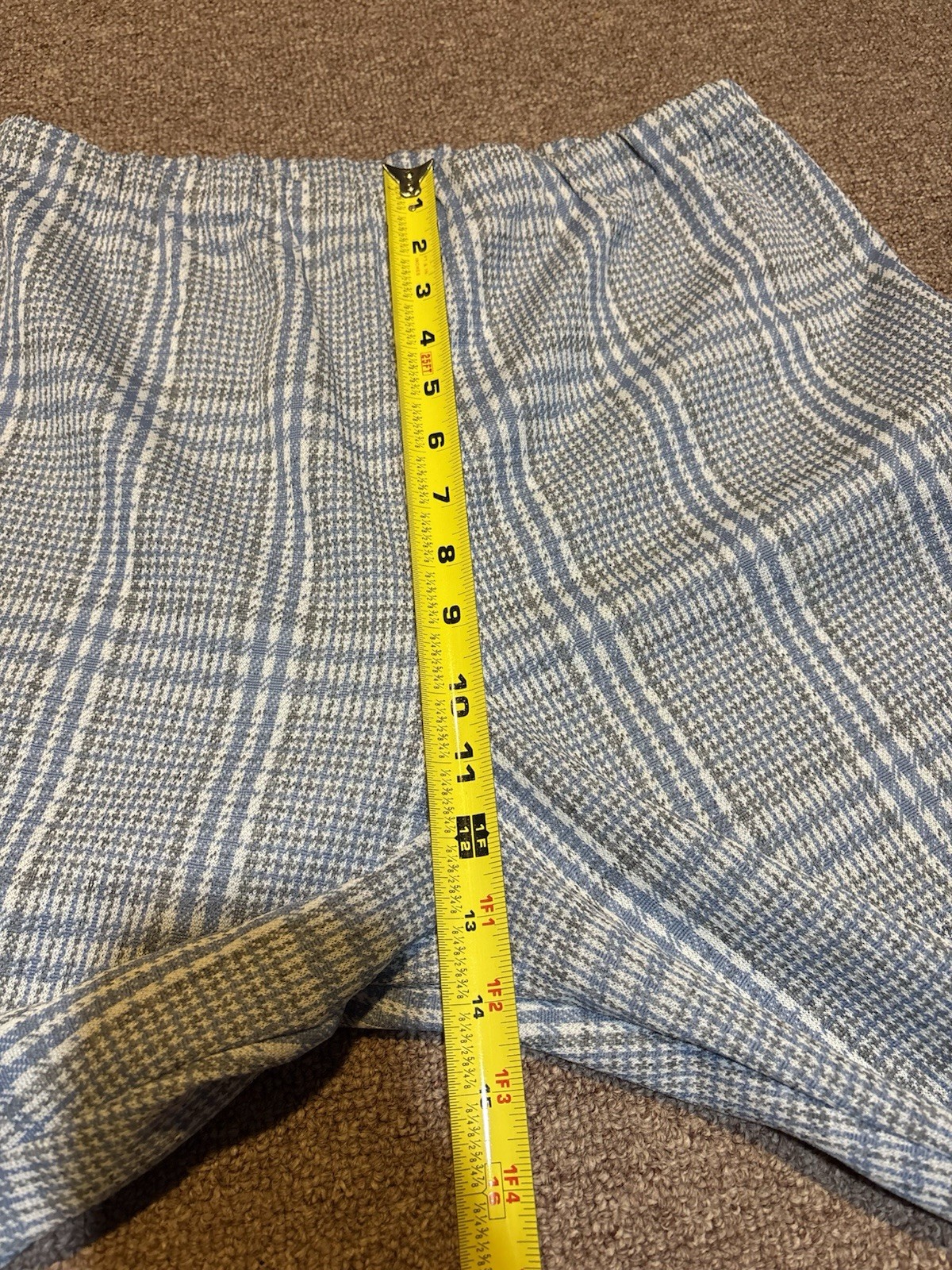 JC Penney Fashions Vtg Womens 18 Tartan Plaid 70s Loose Flare Hippie