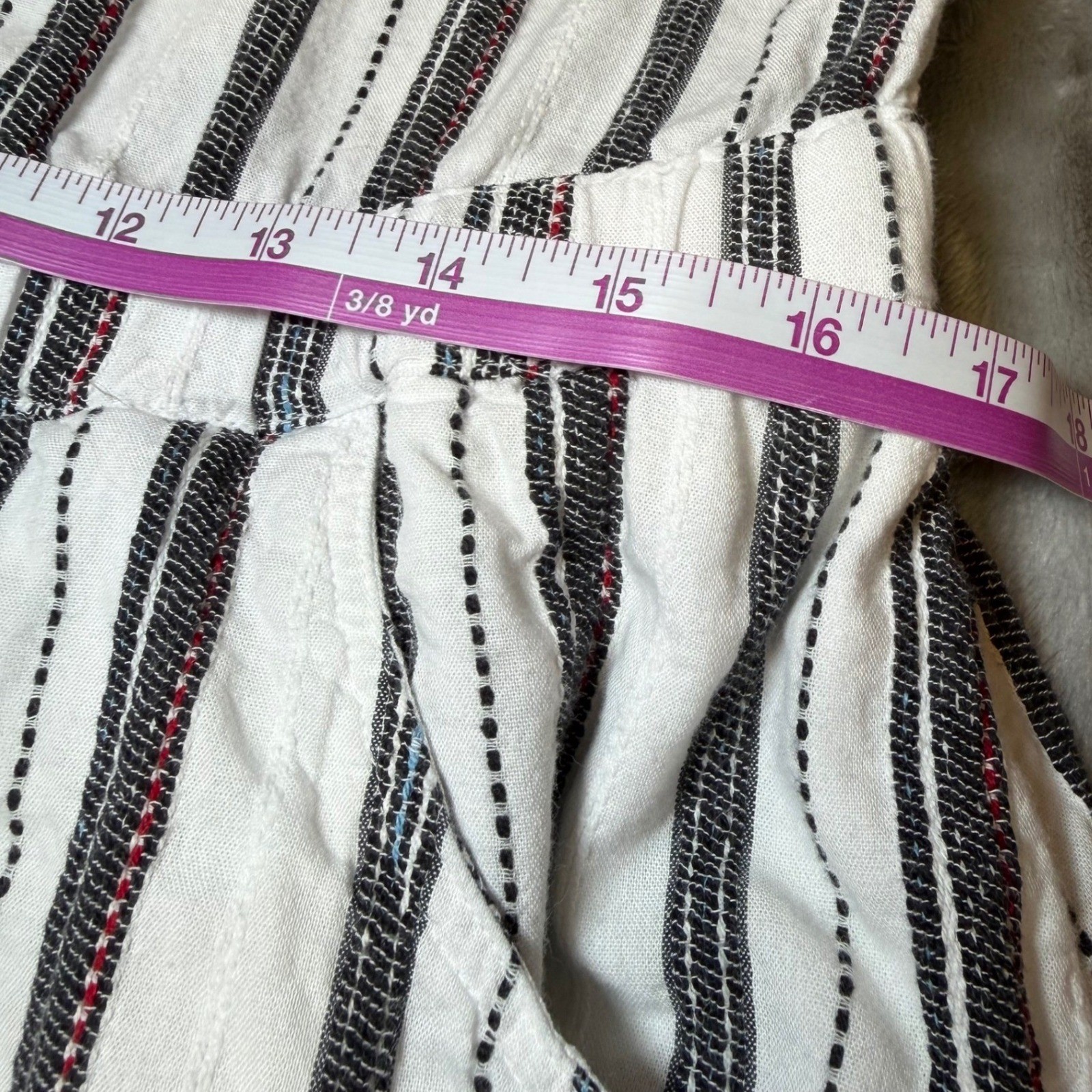 Wrangler Retro Womens Size Large Striped Dress Off Shoulder Cottagecore Boho