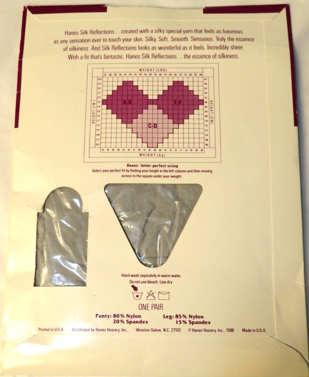 Nos Vintage Hanes Silk Reflections Grey Mist Nylons Pantyhose Dance Silky Gray A