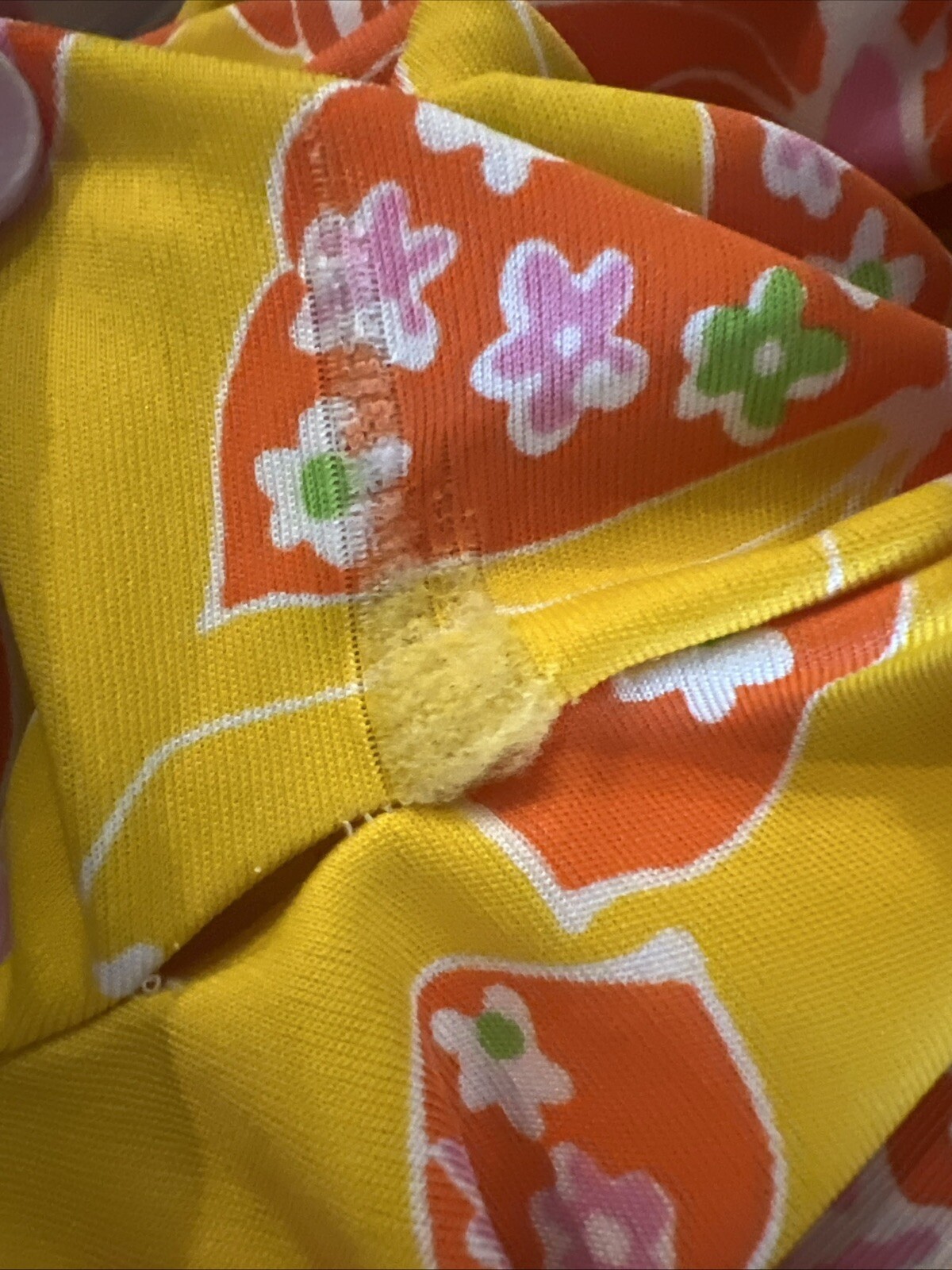 Vtg Adde’ Floral Yellow Pink Butterfly Pantsuit 70s Pantsuit rare