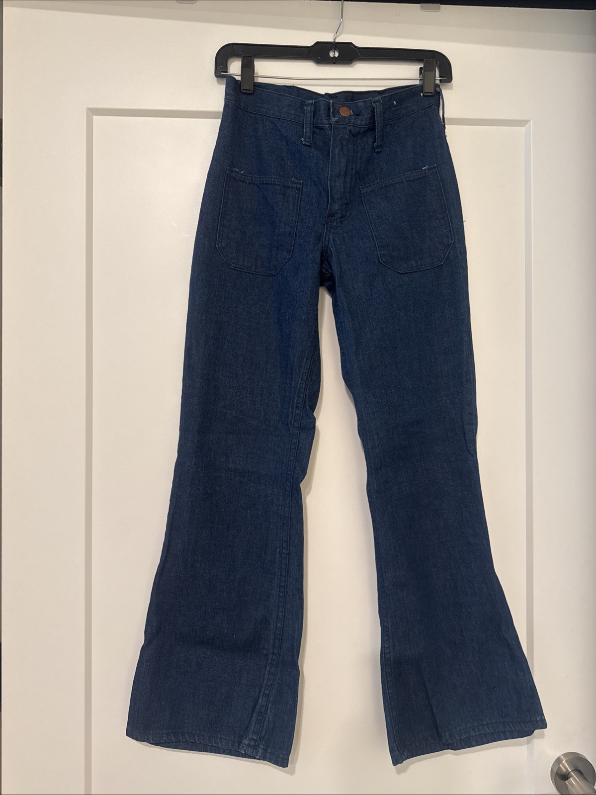 Vintage Maverick Dark Blue Women’s Flare Leg Jeans Hippie Style Size 28 X 30